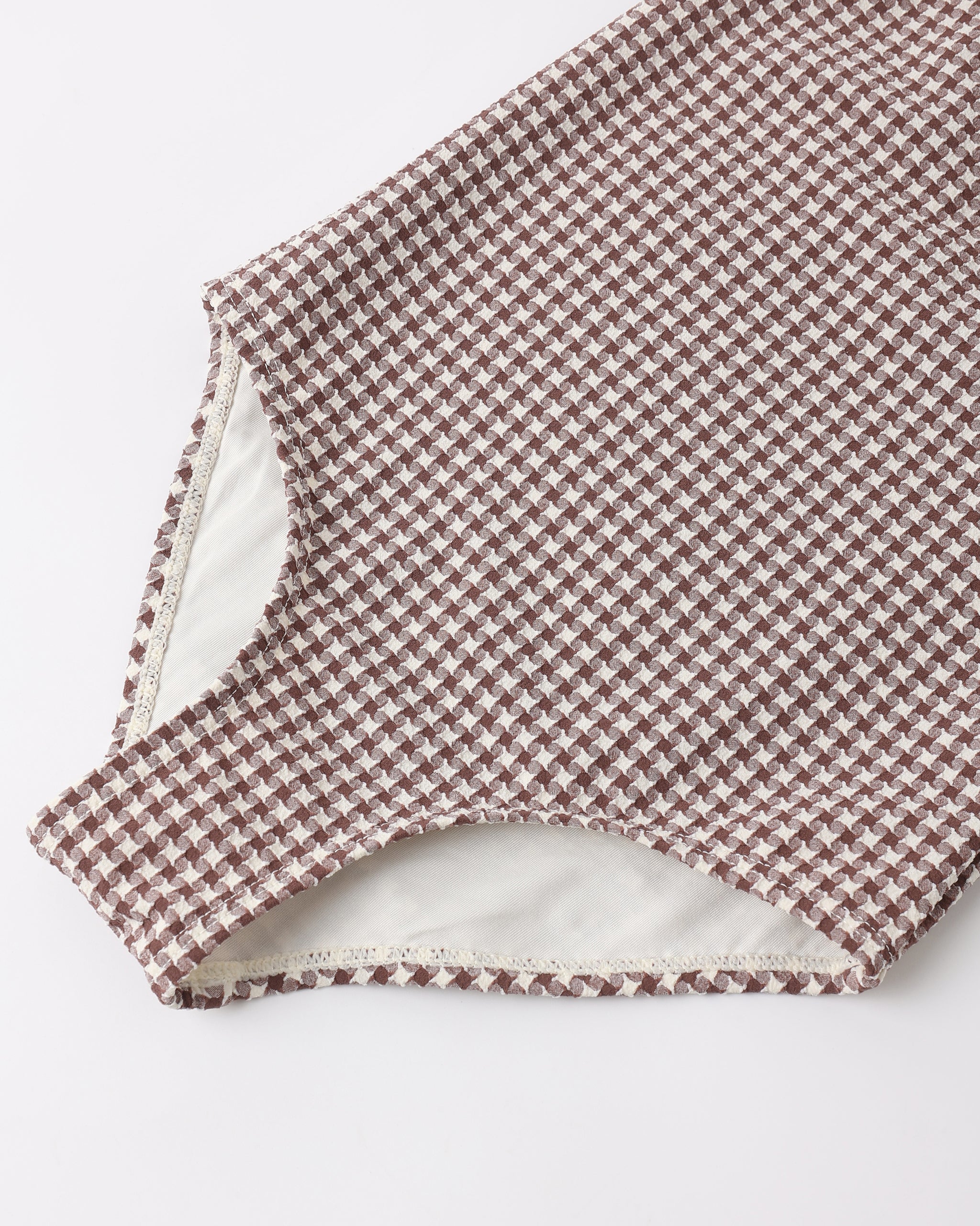 Rylee + Cru Positano One-Piece - Chocolate Houndstooth