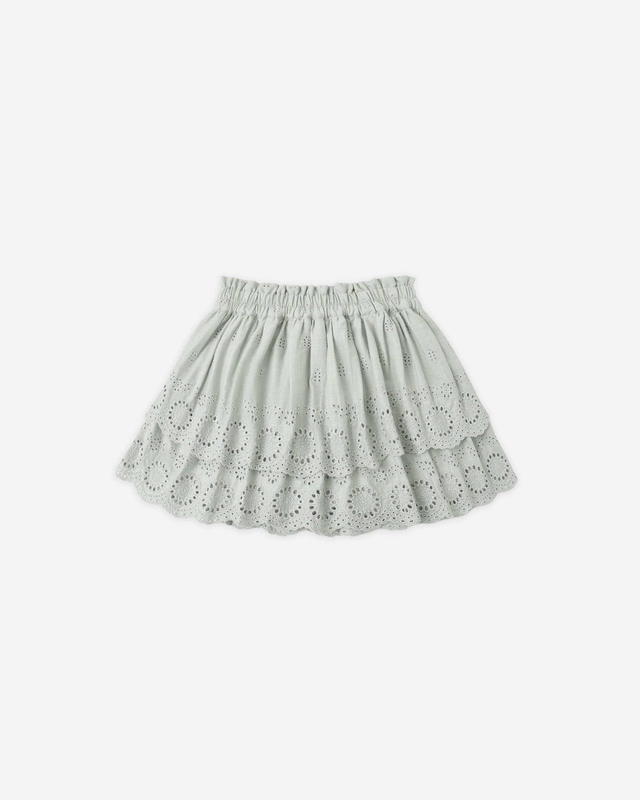Rylee + Cru Rose Mini Skirt - Seafoam