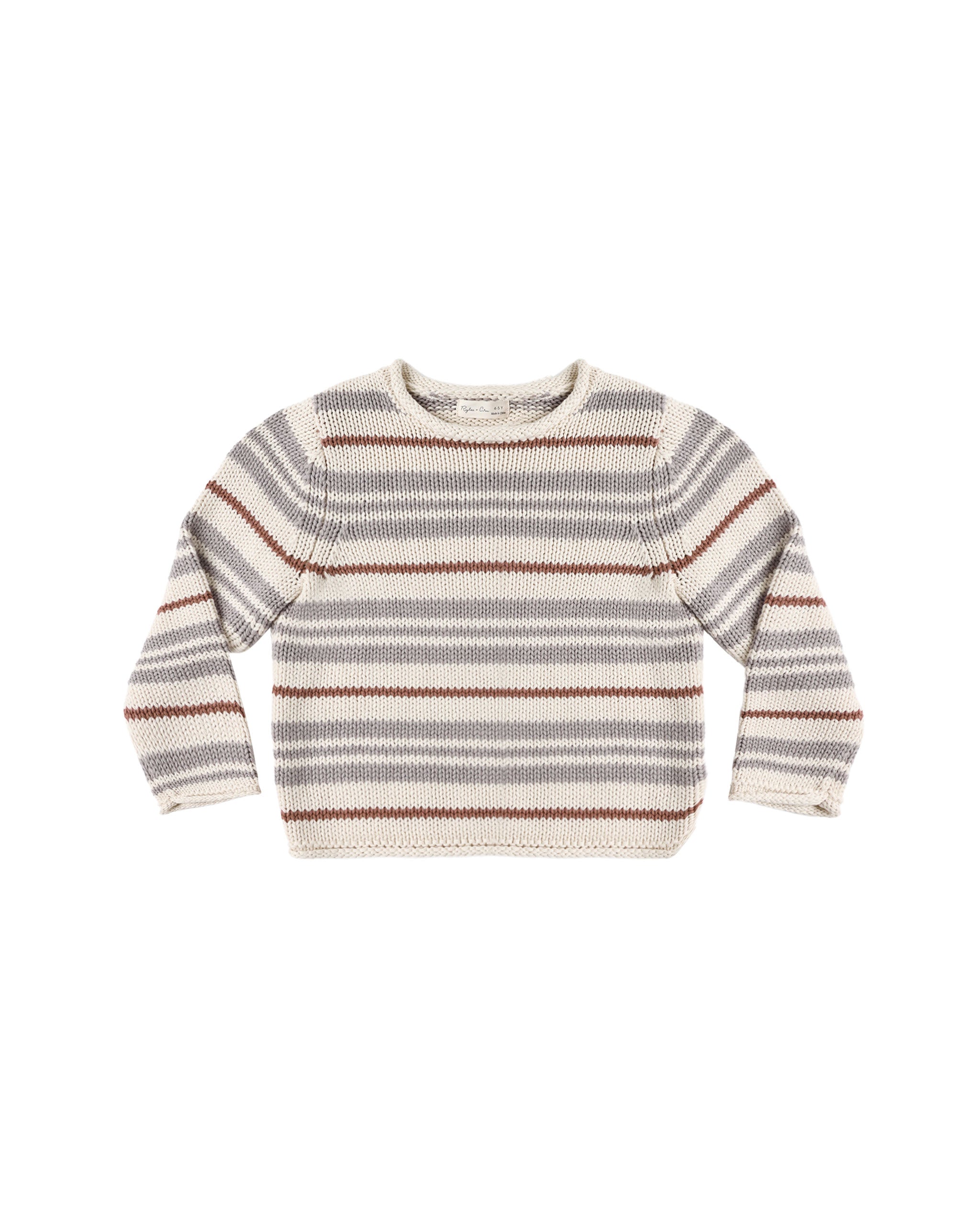 Rylee + Cru Jacques Sweater - Dusty Blue Stripe