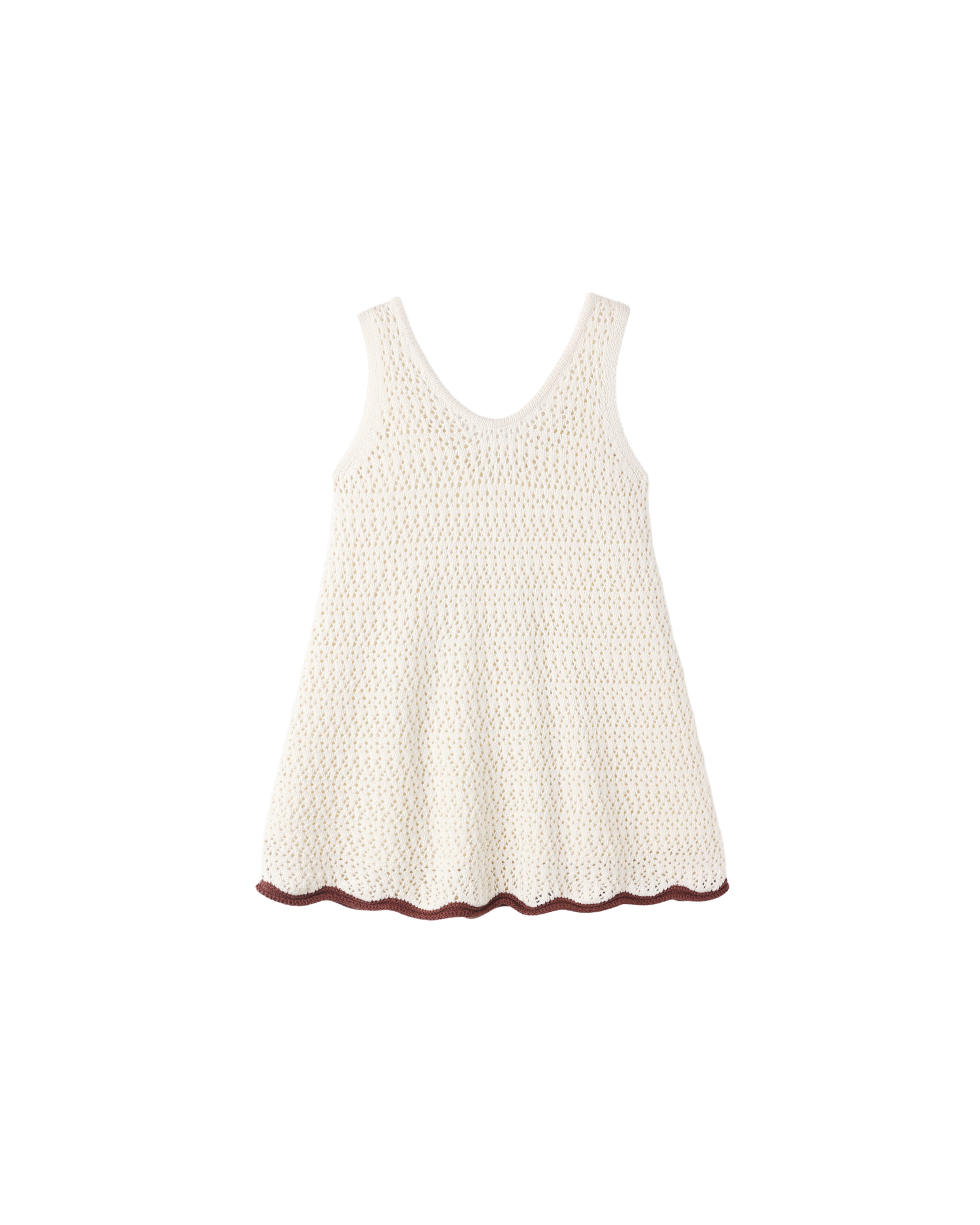 Rylee + Cru Crochet Tank Mini Dress - Natural