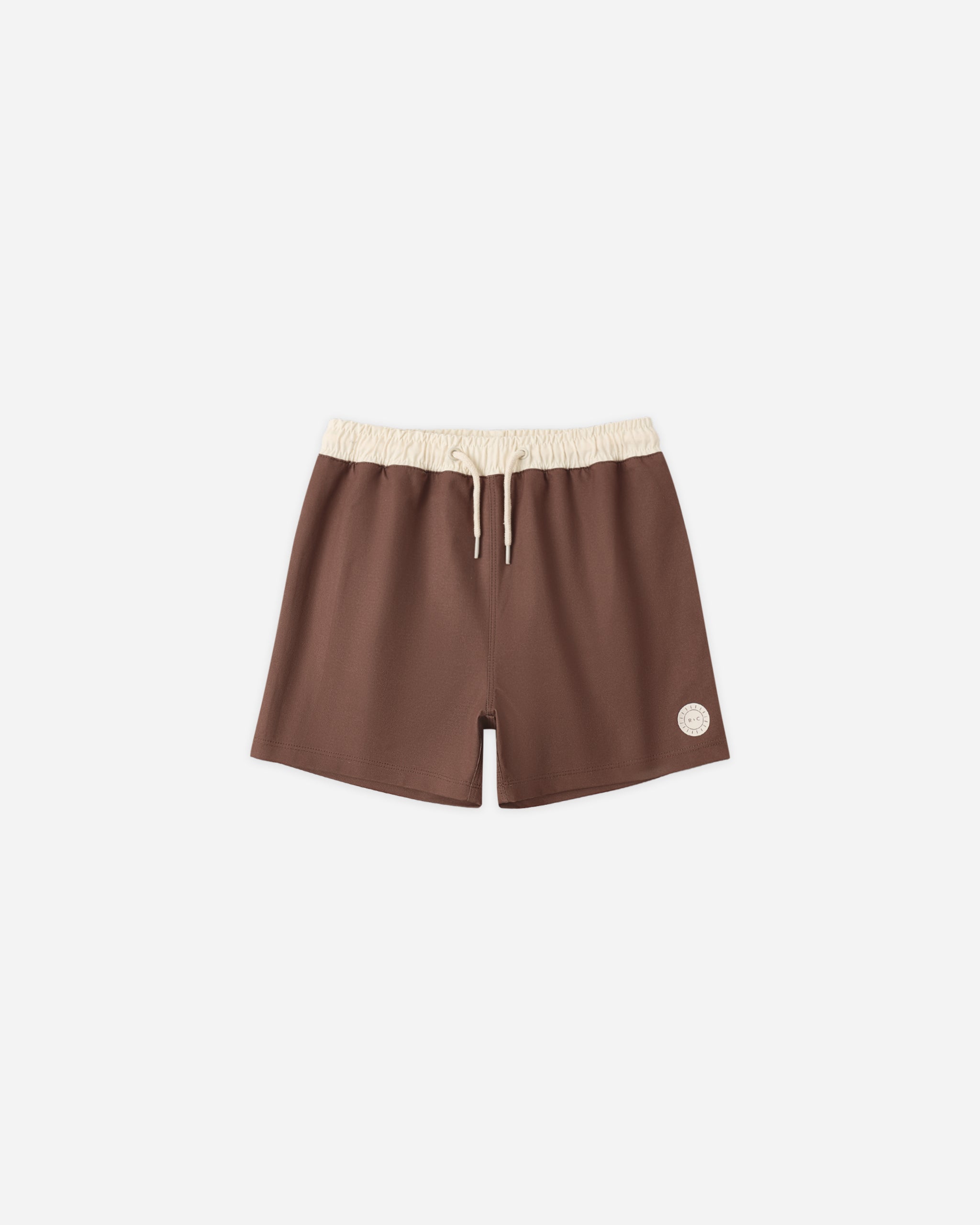 Rylee + Cru Paneled Boardshort - Chocolate
