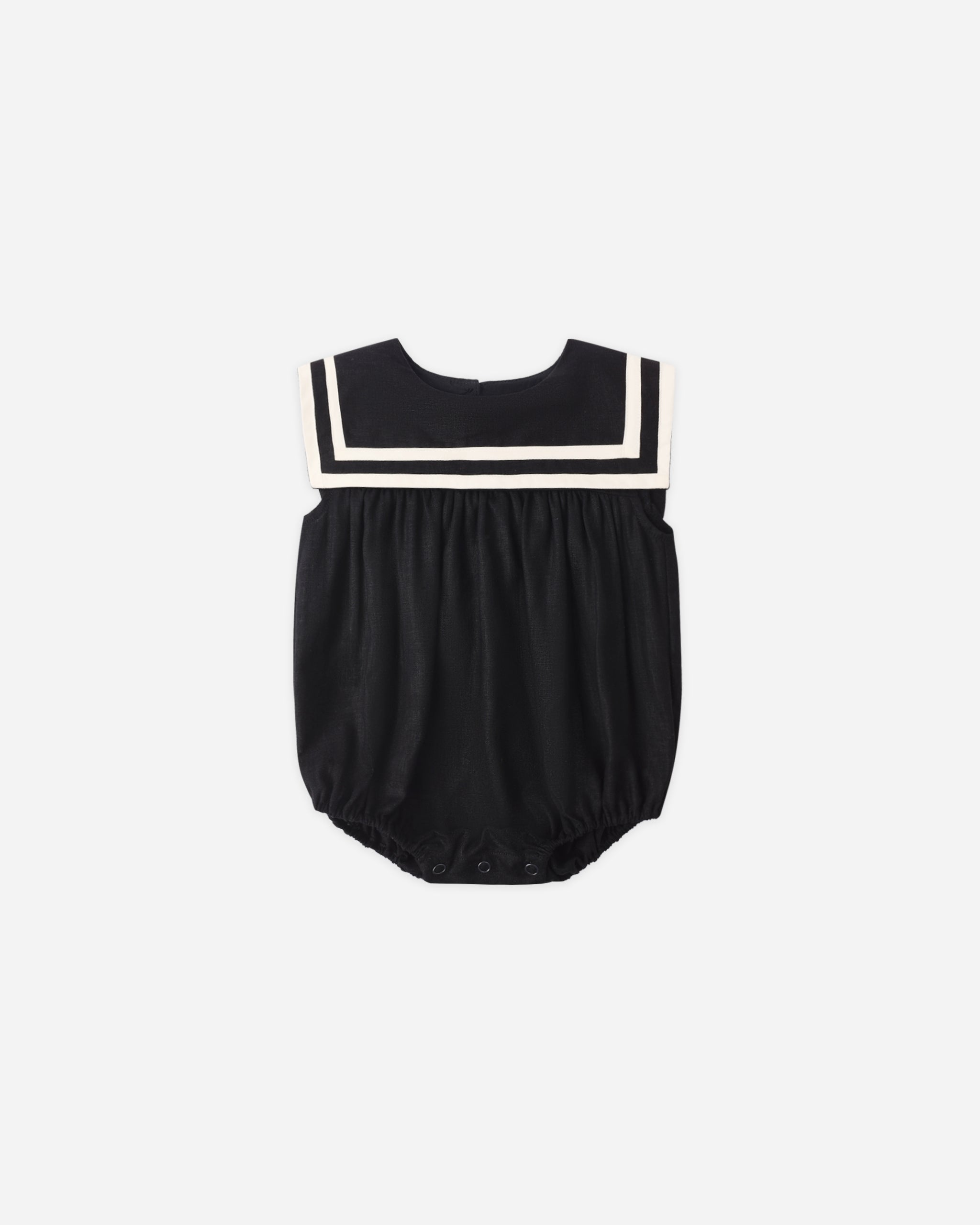 Rylee + Cru Sailor Romper - Black