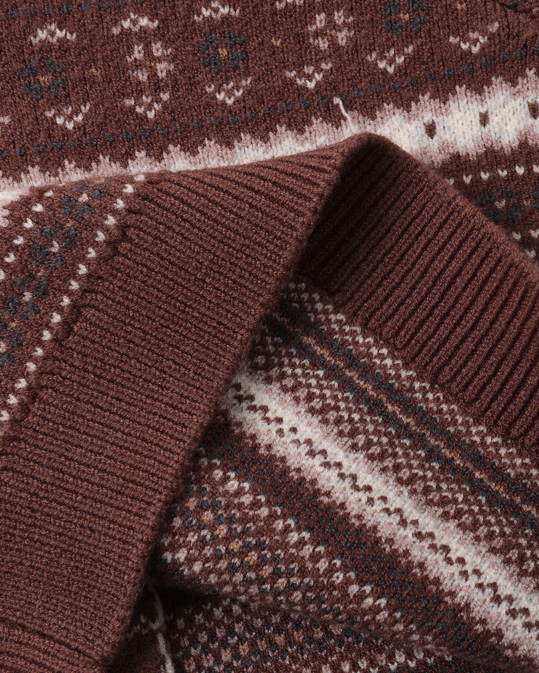 Rylee + Cru Fair Isle Cardigan - Mulberry Stripe