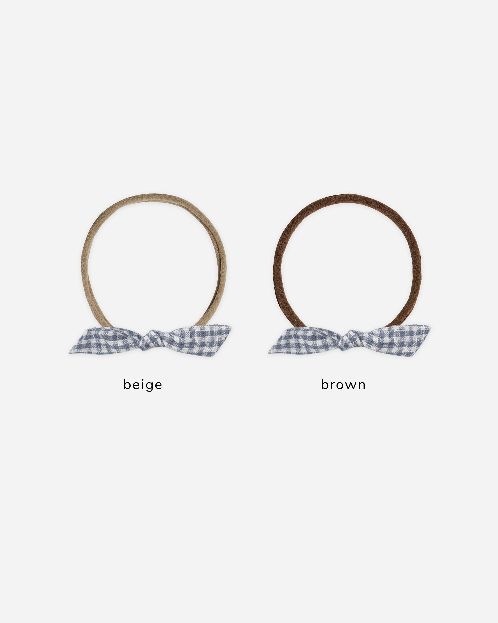 Rylee + Cru Little Knot Headband - Marine Gingham