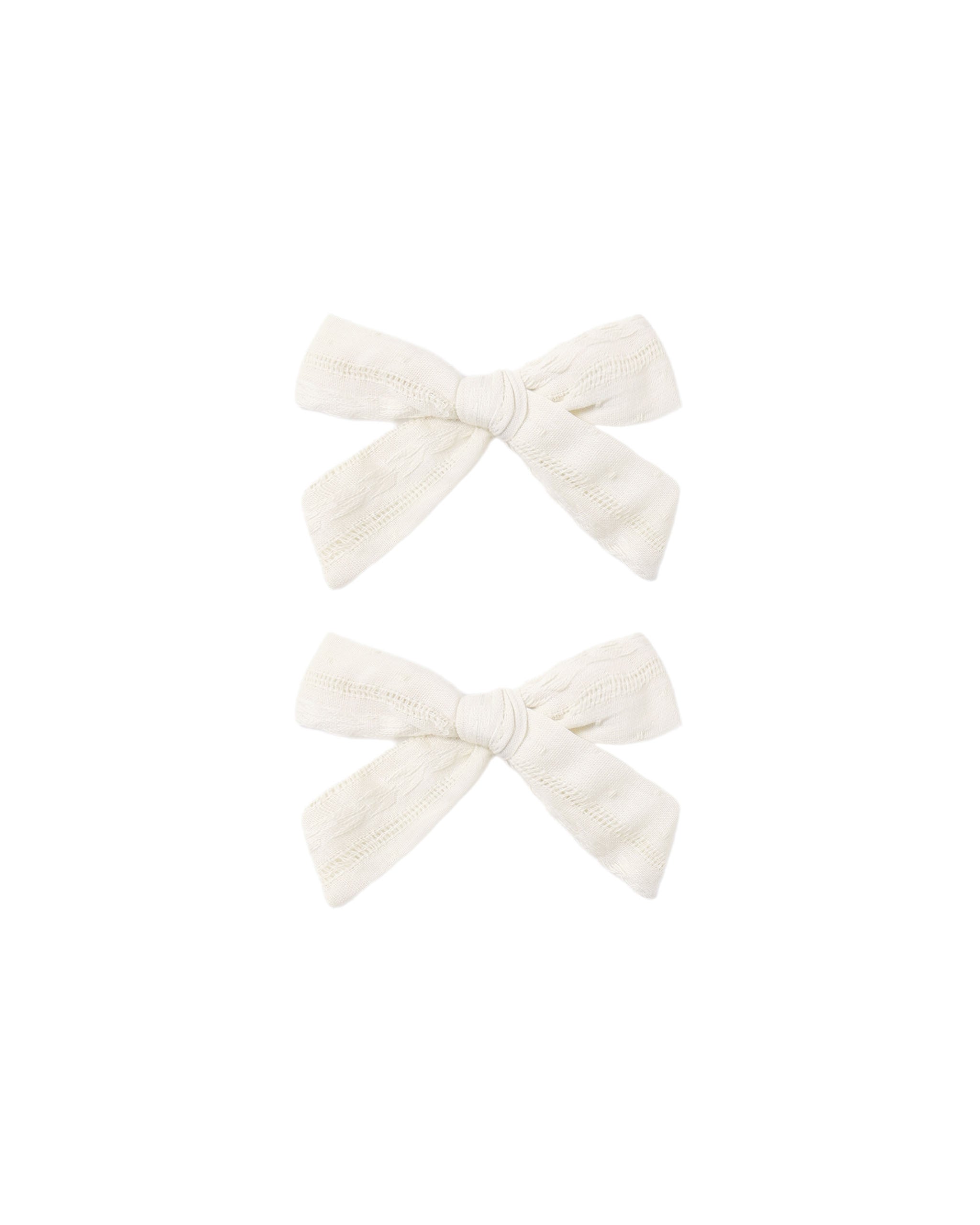 Rylee + Cru Bow, Set Of 2 - Ivory