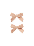 Rylee + Cru Bow With Clip - Apricot