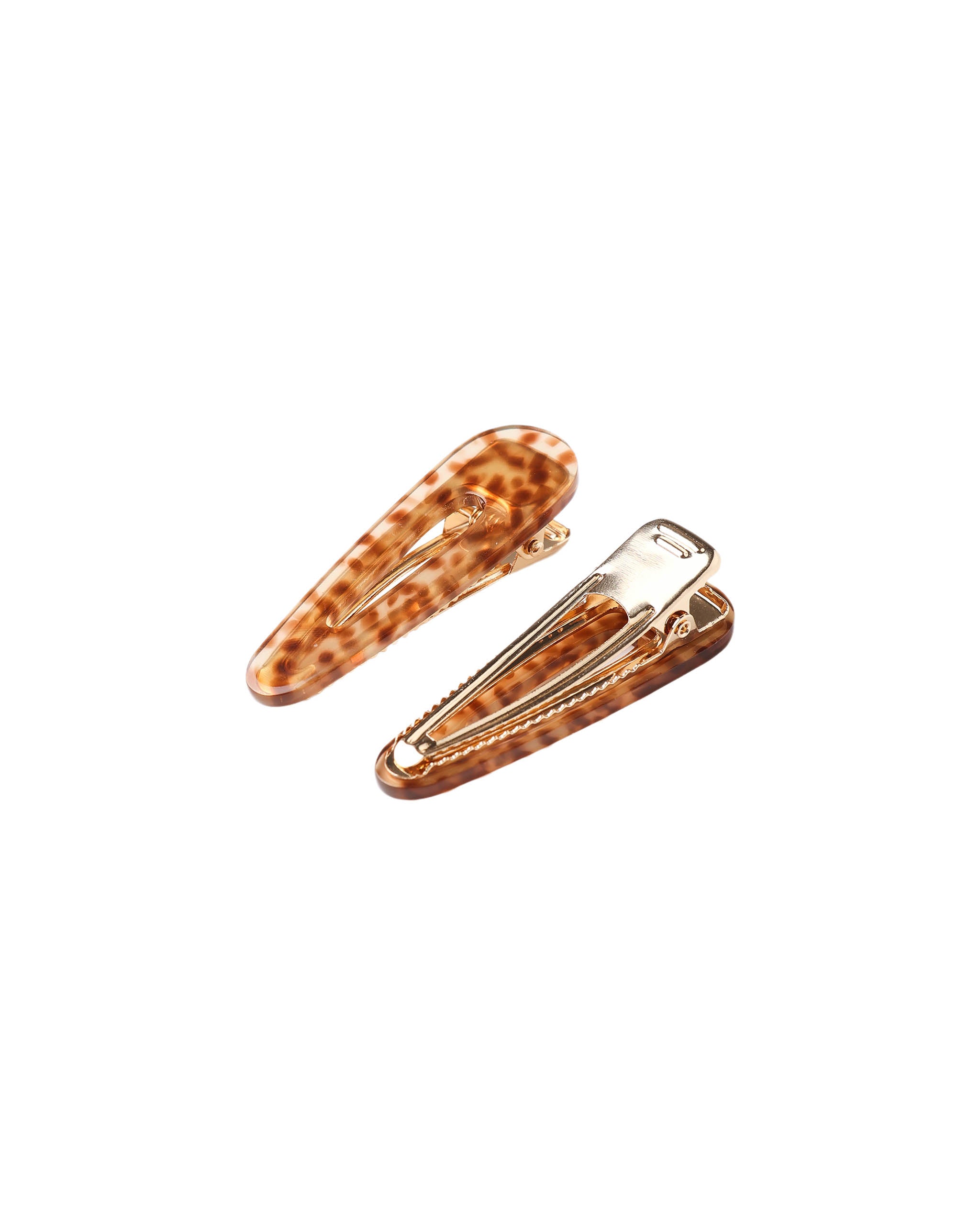 Rylee + Cru Slider Clip, Pack Of 4 - Brown, Blue Tortoise