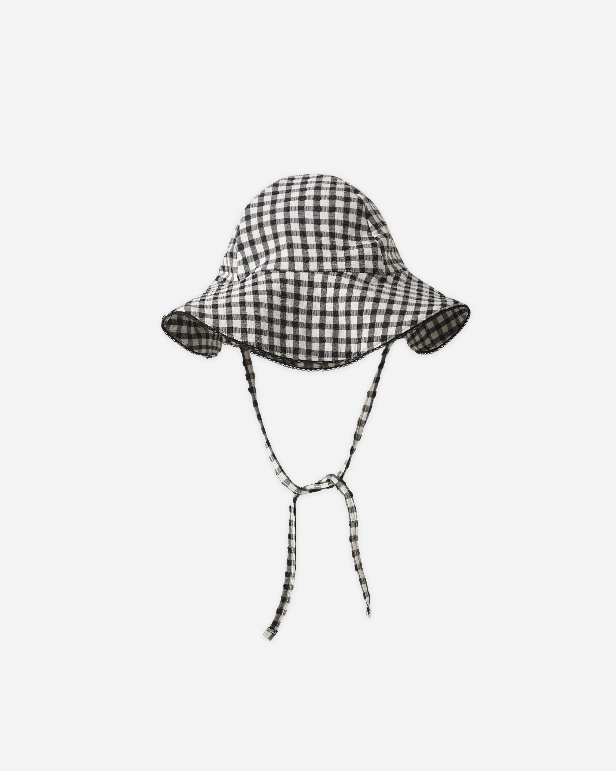 Rylee + Cru Swim Hat - Black Gingham