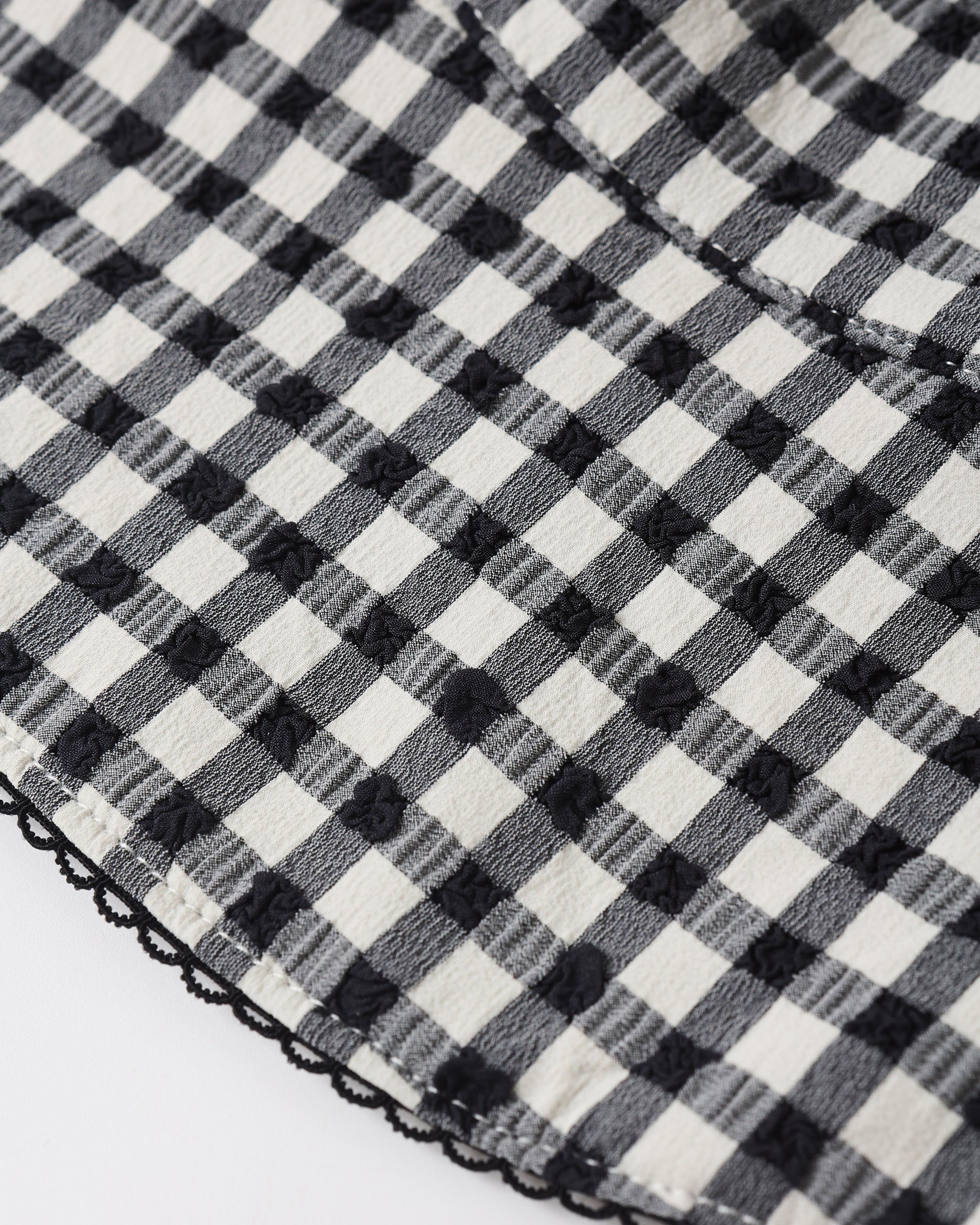 Rylee + Cru Swim Hat - Black Gingham
