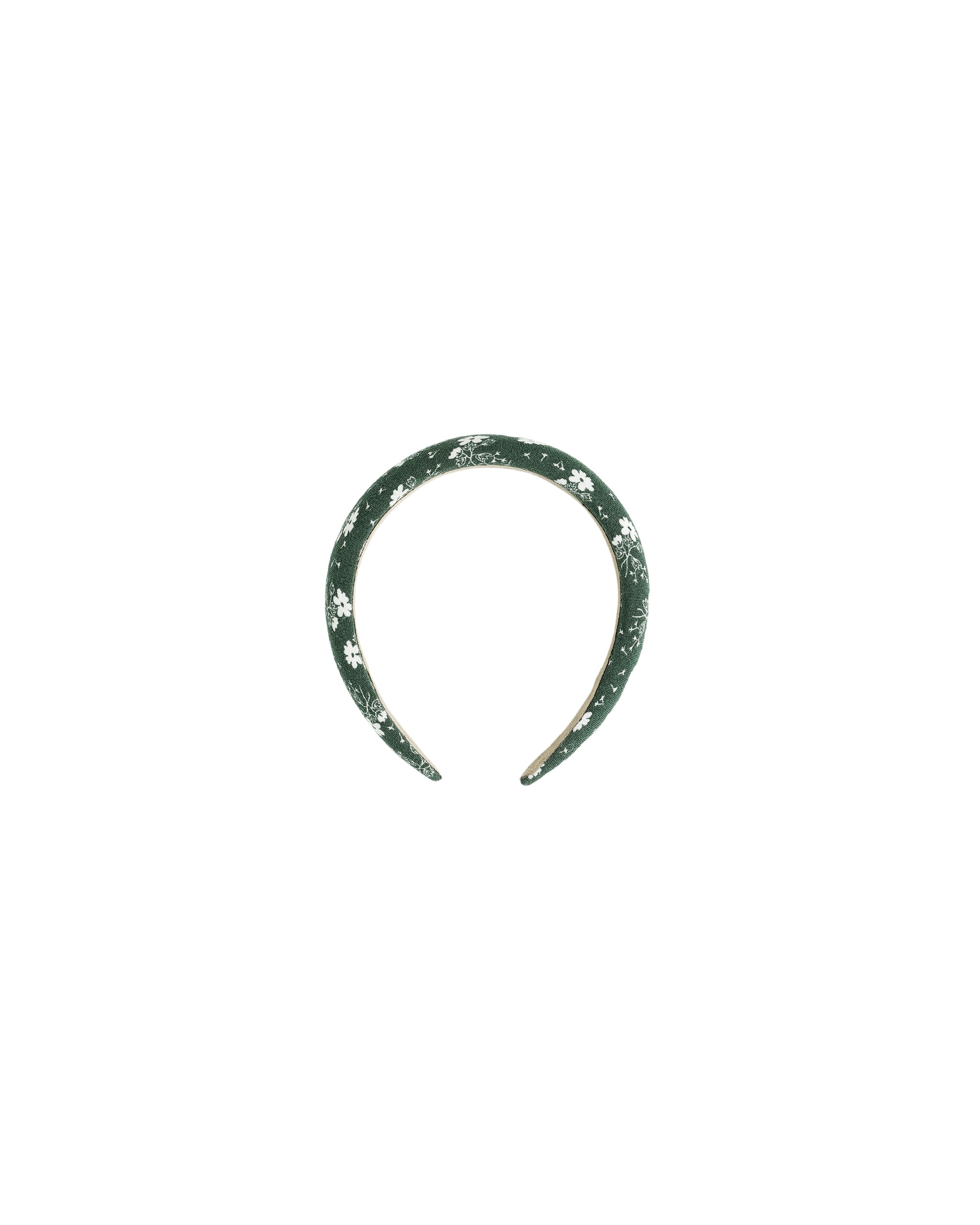 Rylee + Cru Padded Headband - Green Ditsy