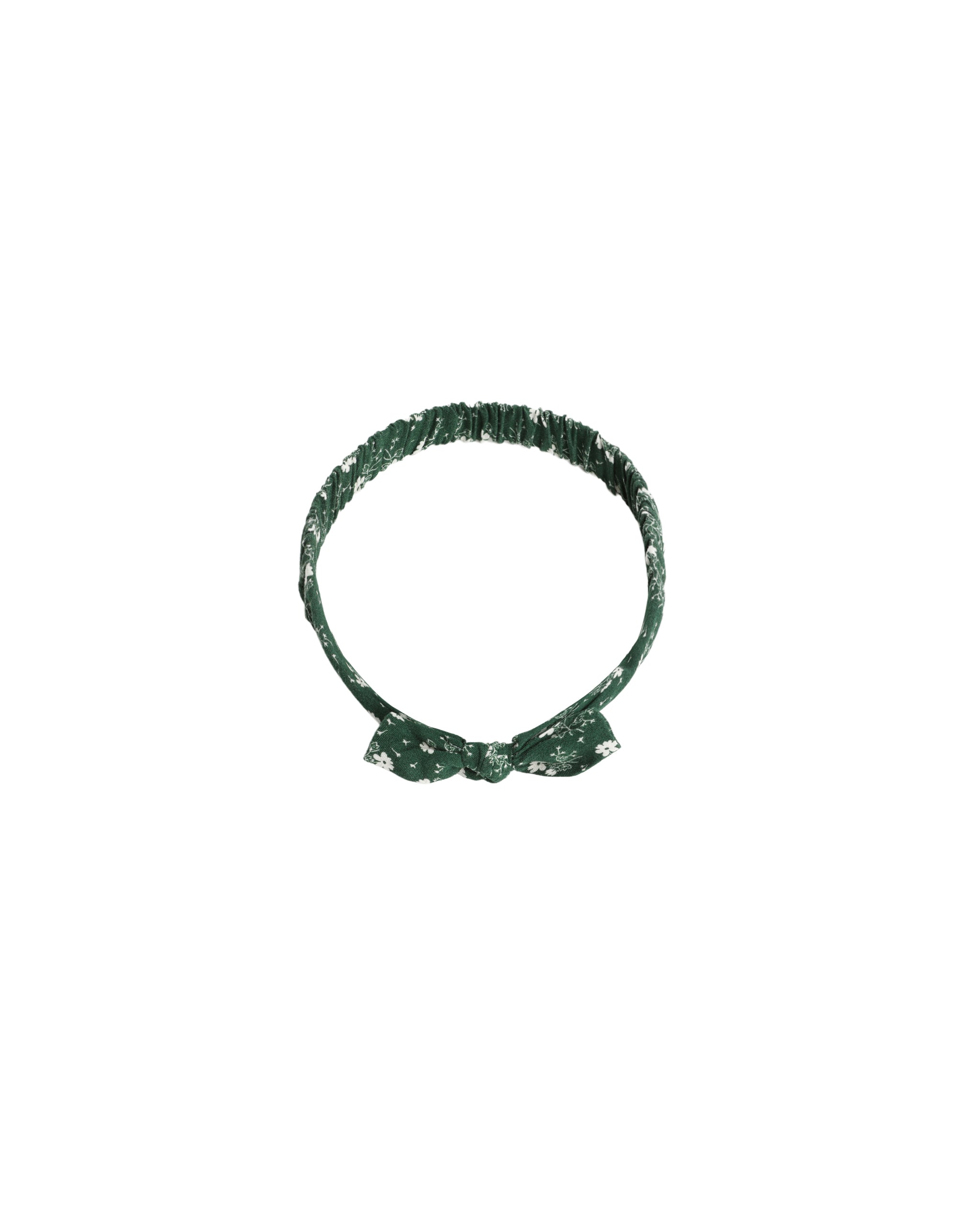 Rylee + Cru Baby Bow Headband - Green Ditsy
