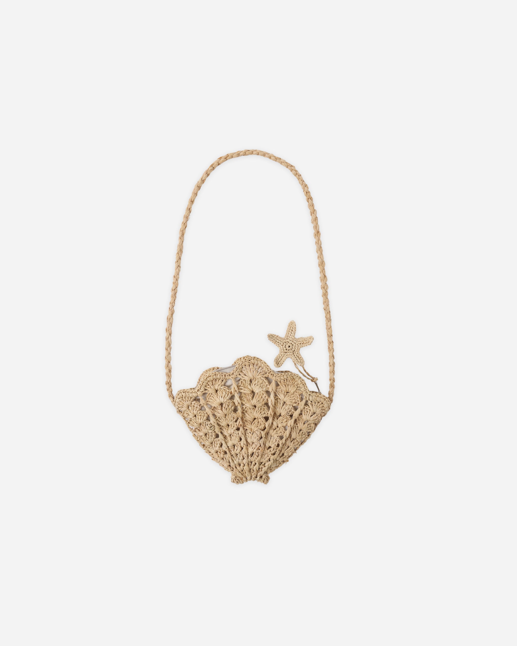 Rylee + Cru Shell Purse - Straw