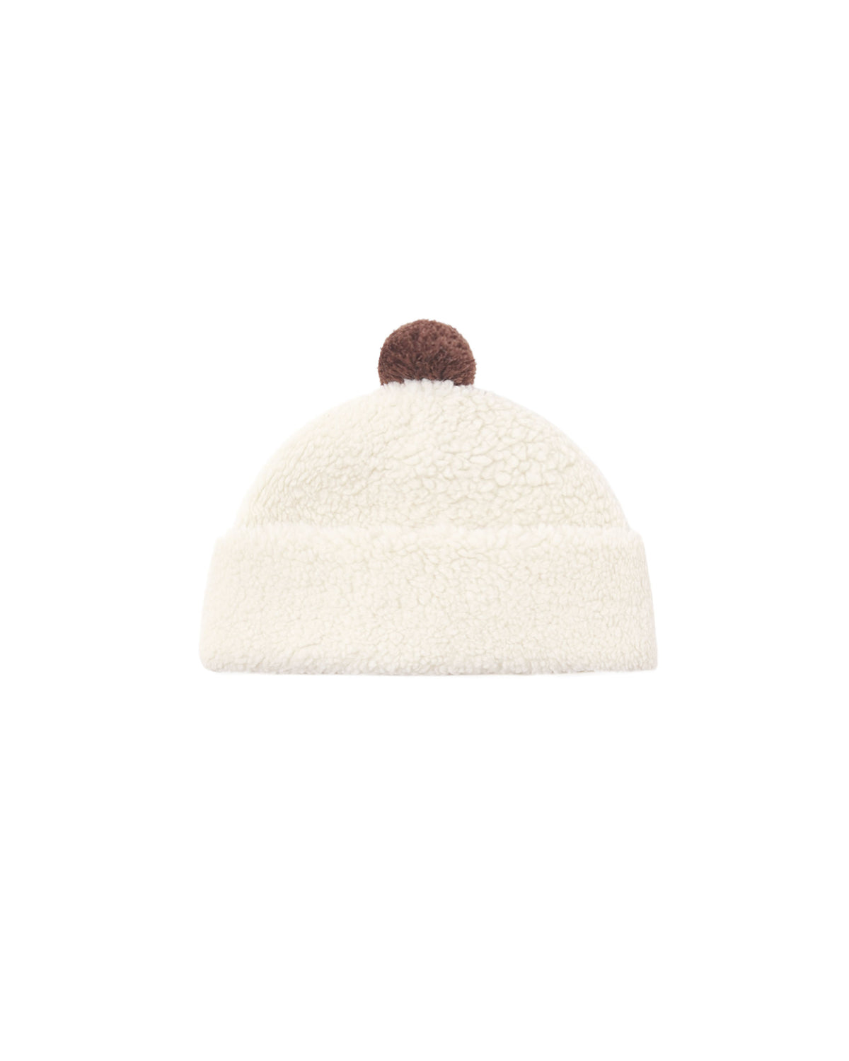 Rylee + Cru Pom Shearling Beanie - Natural