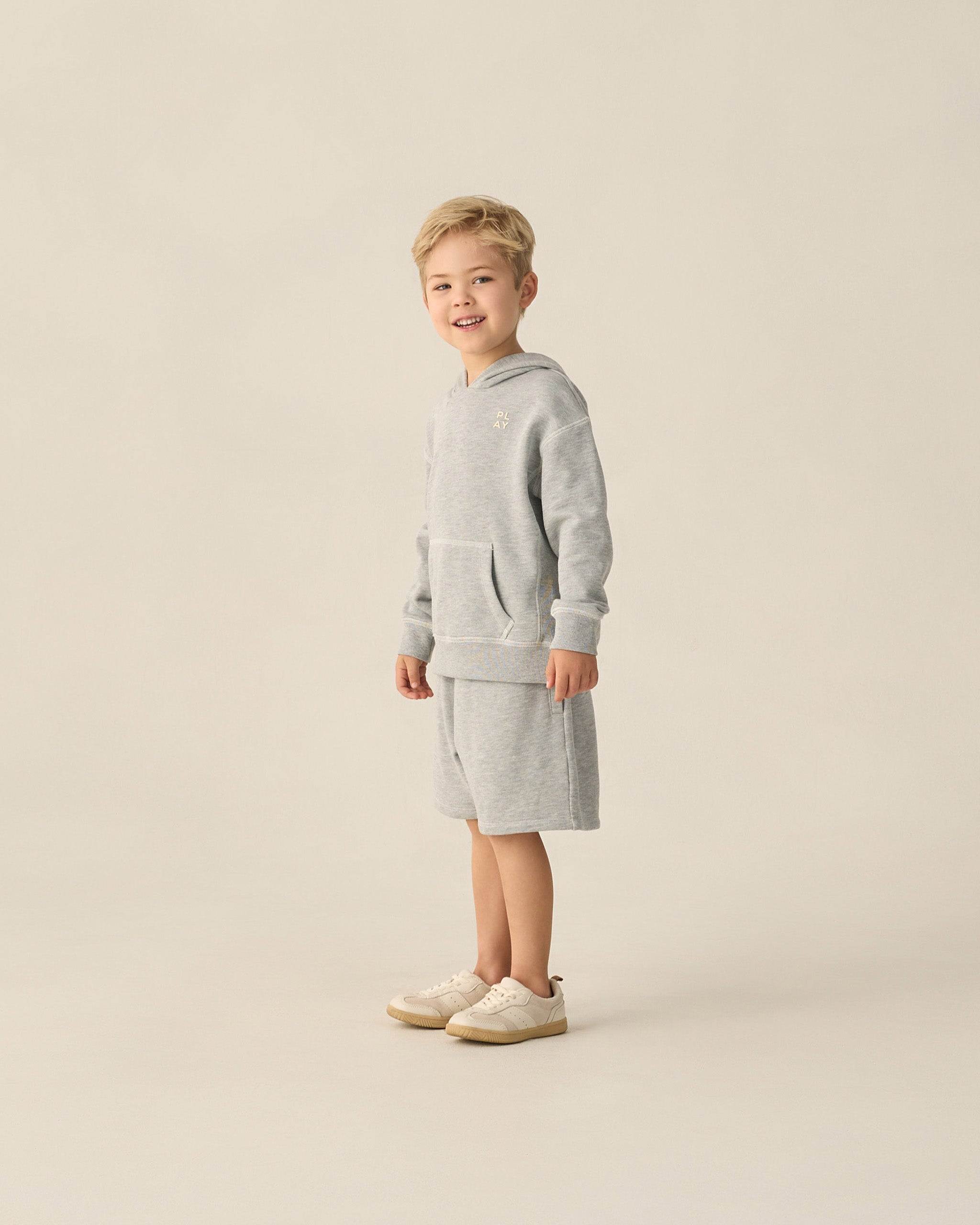 Rylee + Cru Play X Play Boxing Short - Heathered Grey