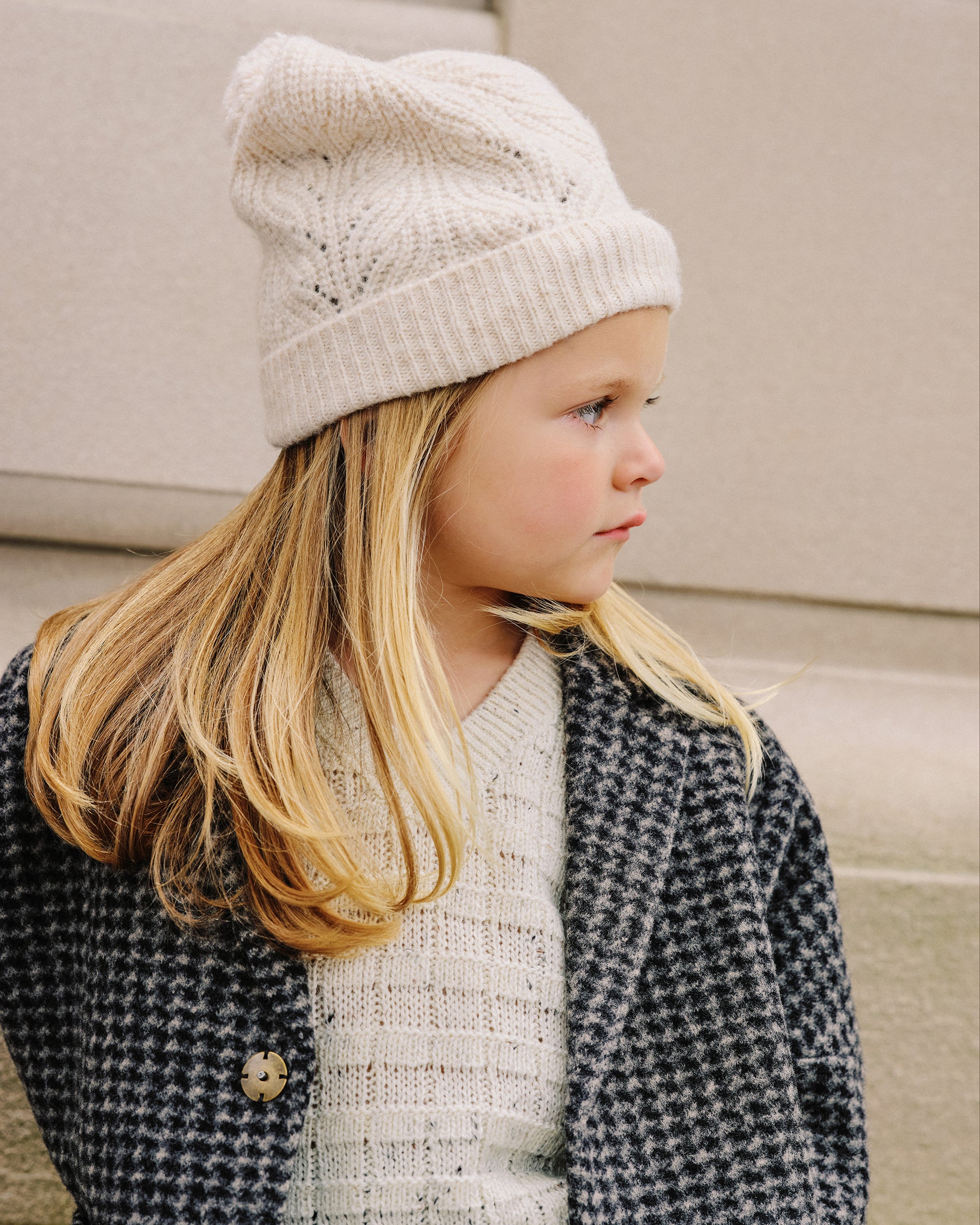 Rylee + Cru Longline Coat - Micro Check