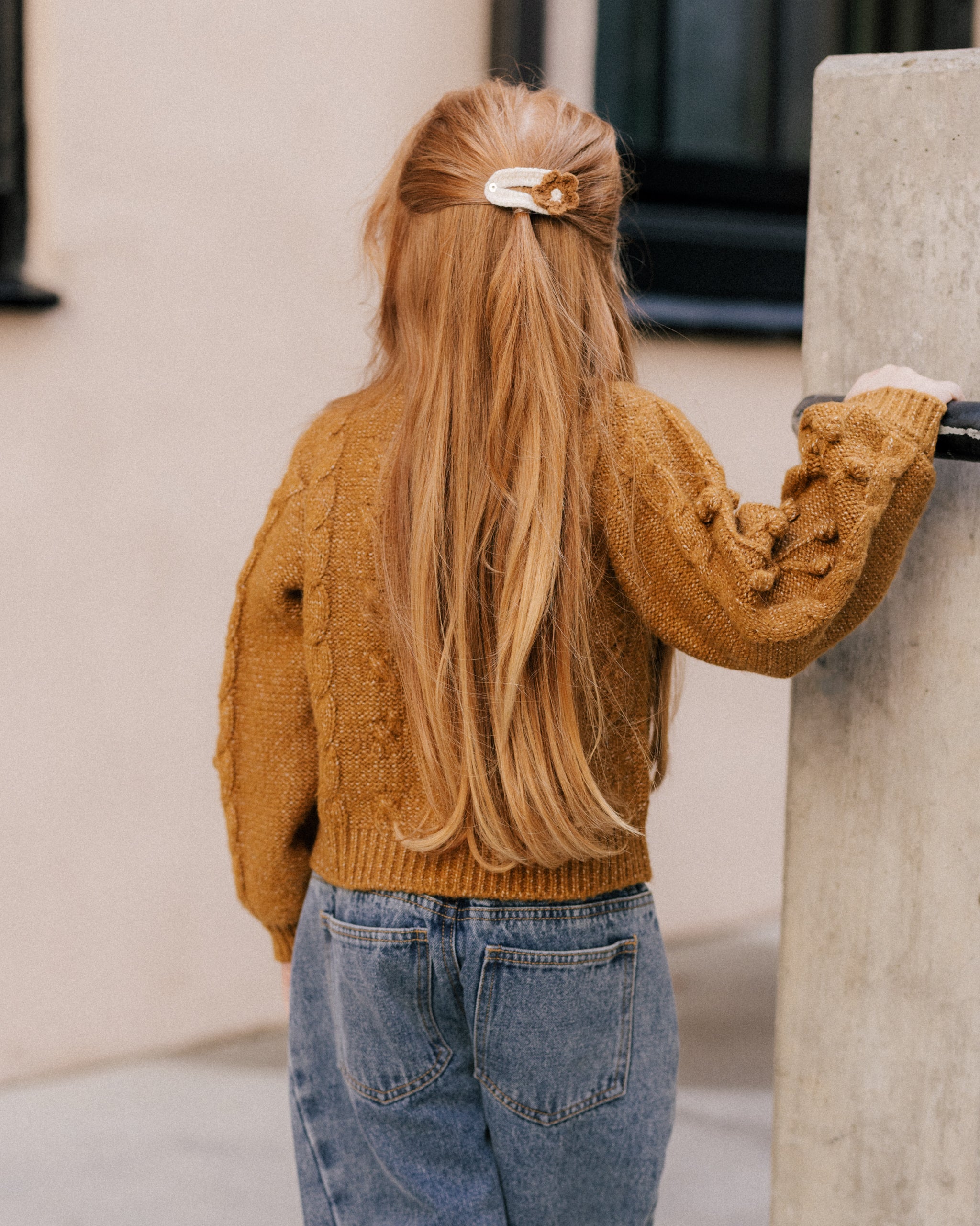 Rylee + Cru Bobble Cardigan - Golden