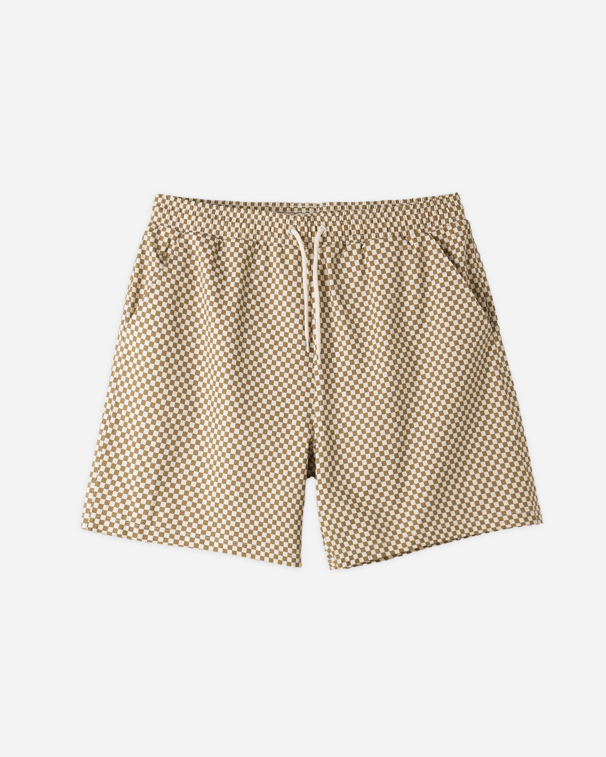 Rylee + Cru Basic Boardshort - Ocre Check