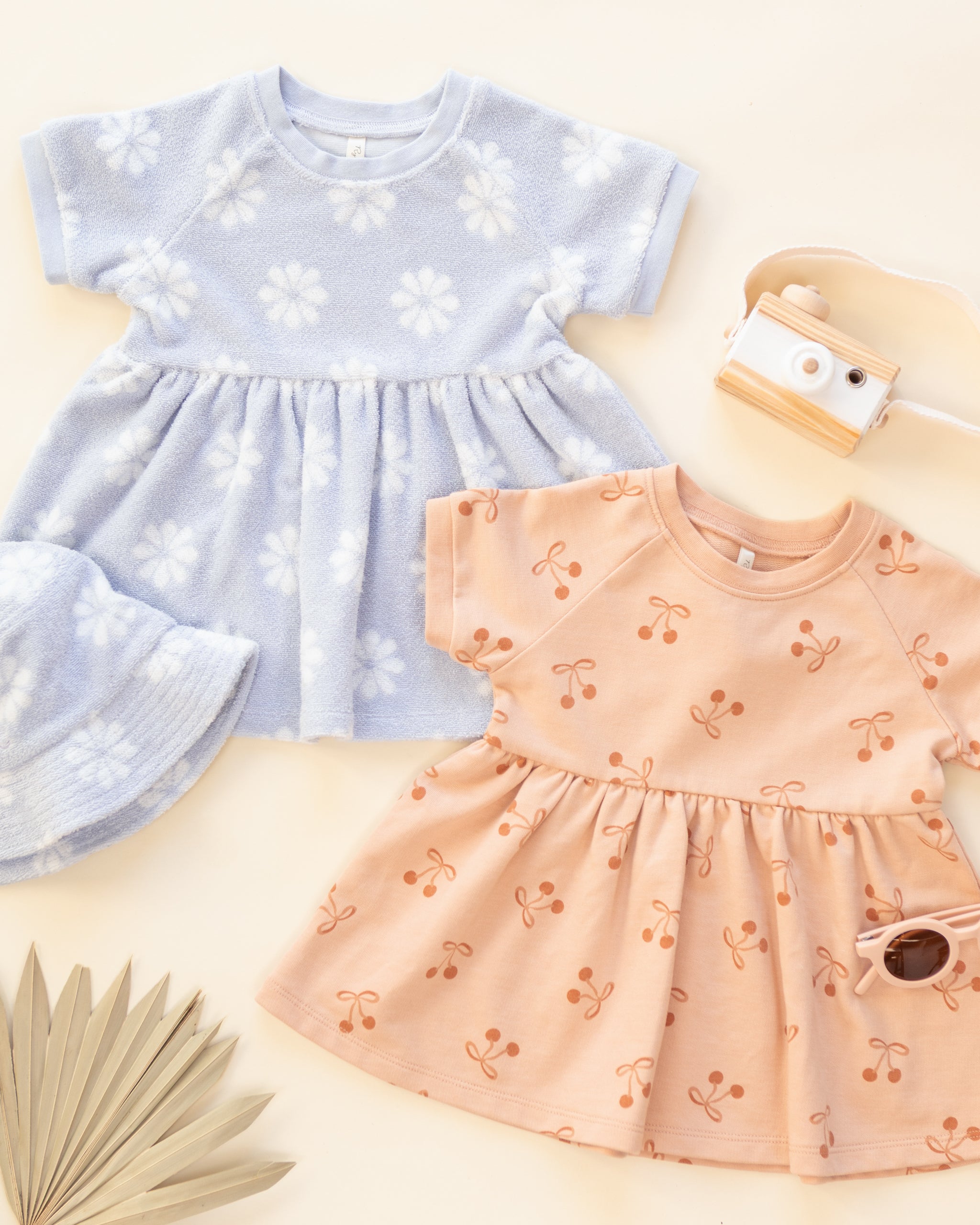 Rylee + Cru Raglan Dress - Periwinkle Daisy