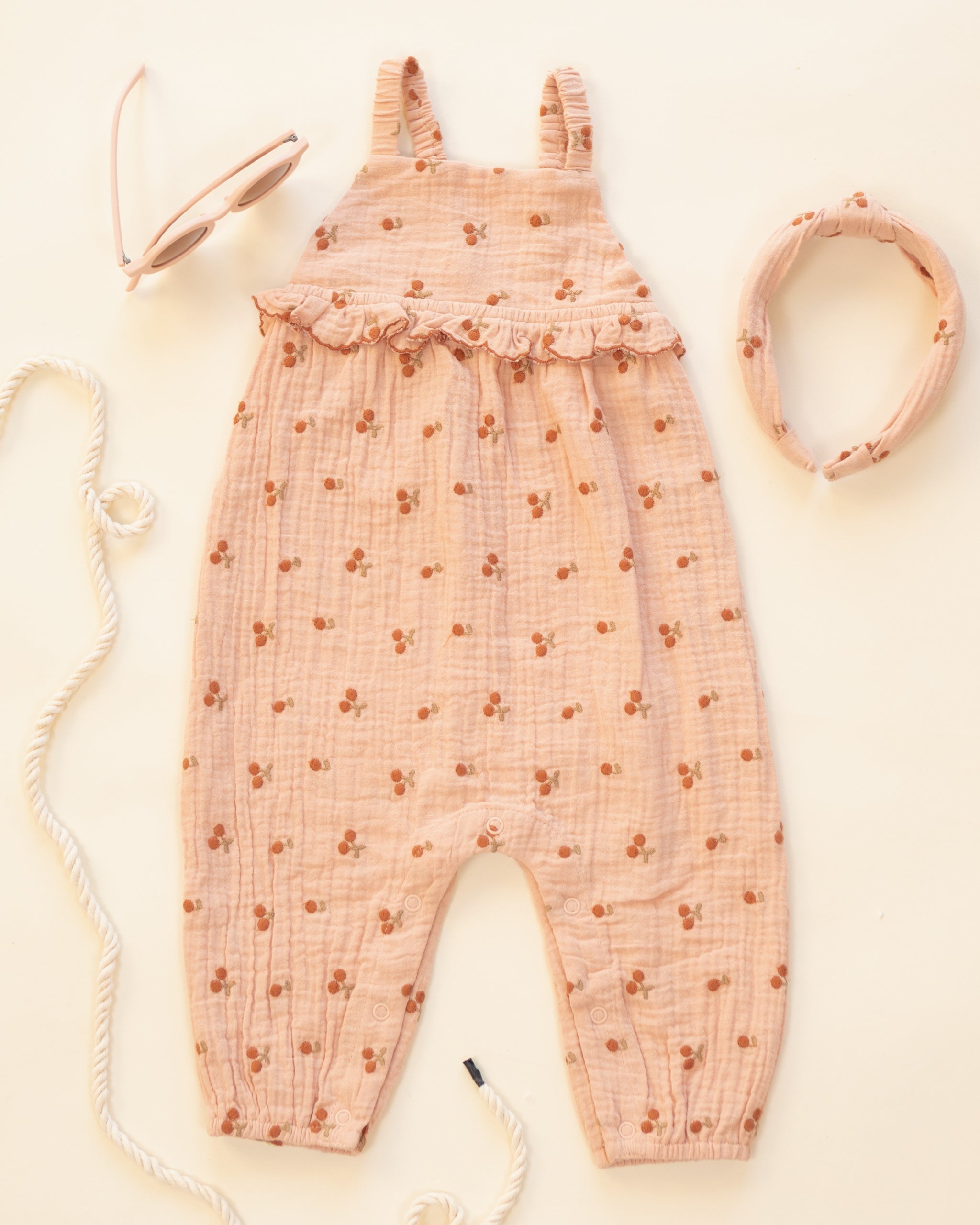 Rylee + Cru Kinsley Jumpsuit - Cherry Embroidery