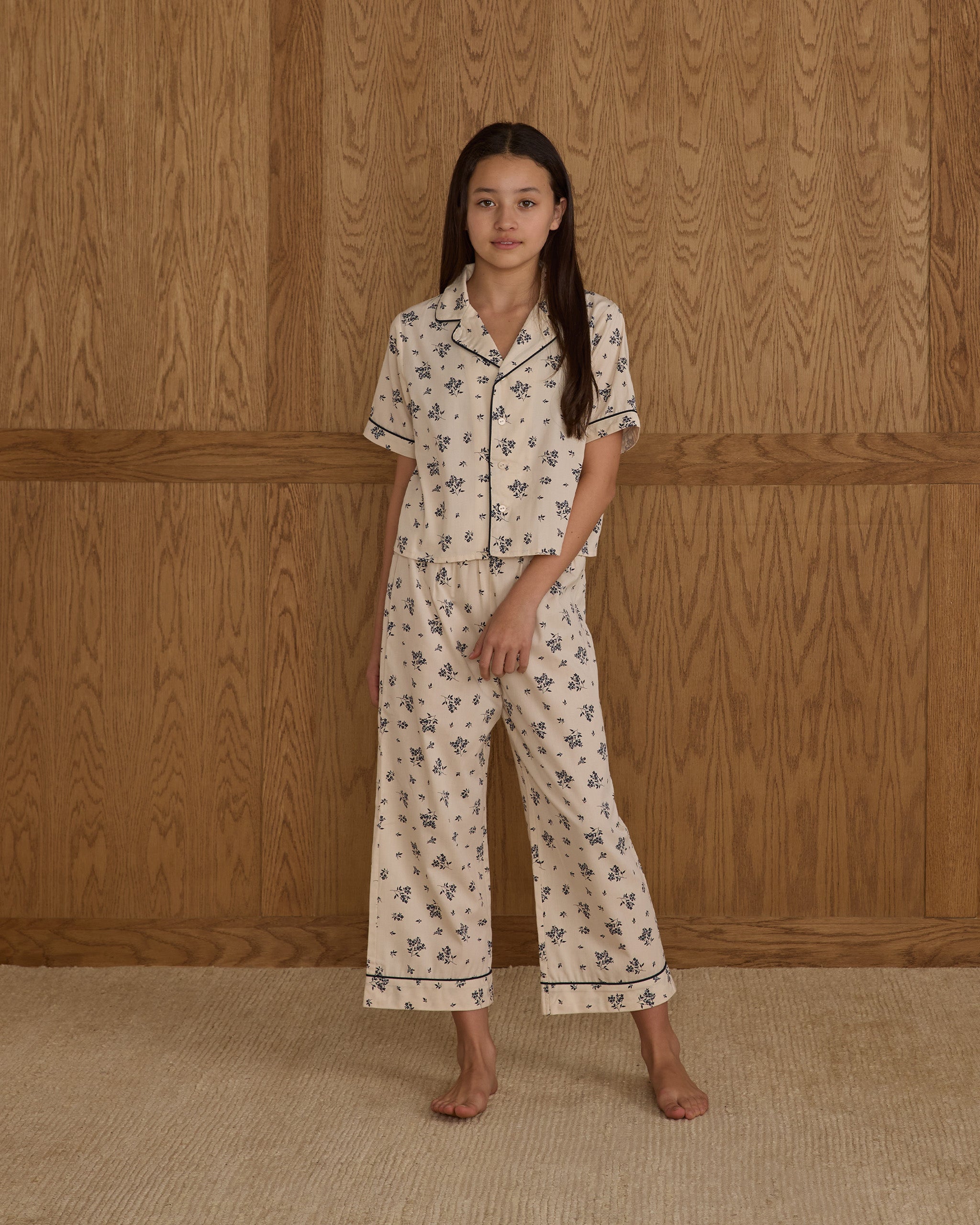 Rylee + Cru Teen Woven Pajama Set - Blue Floral