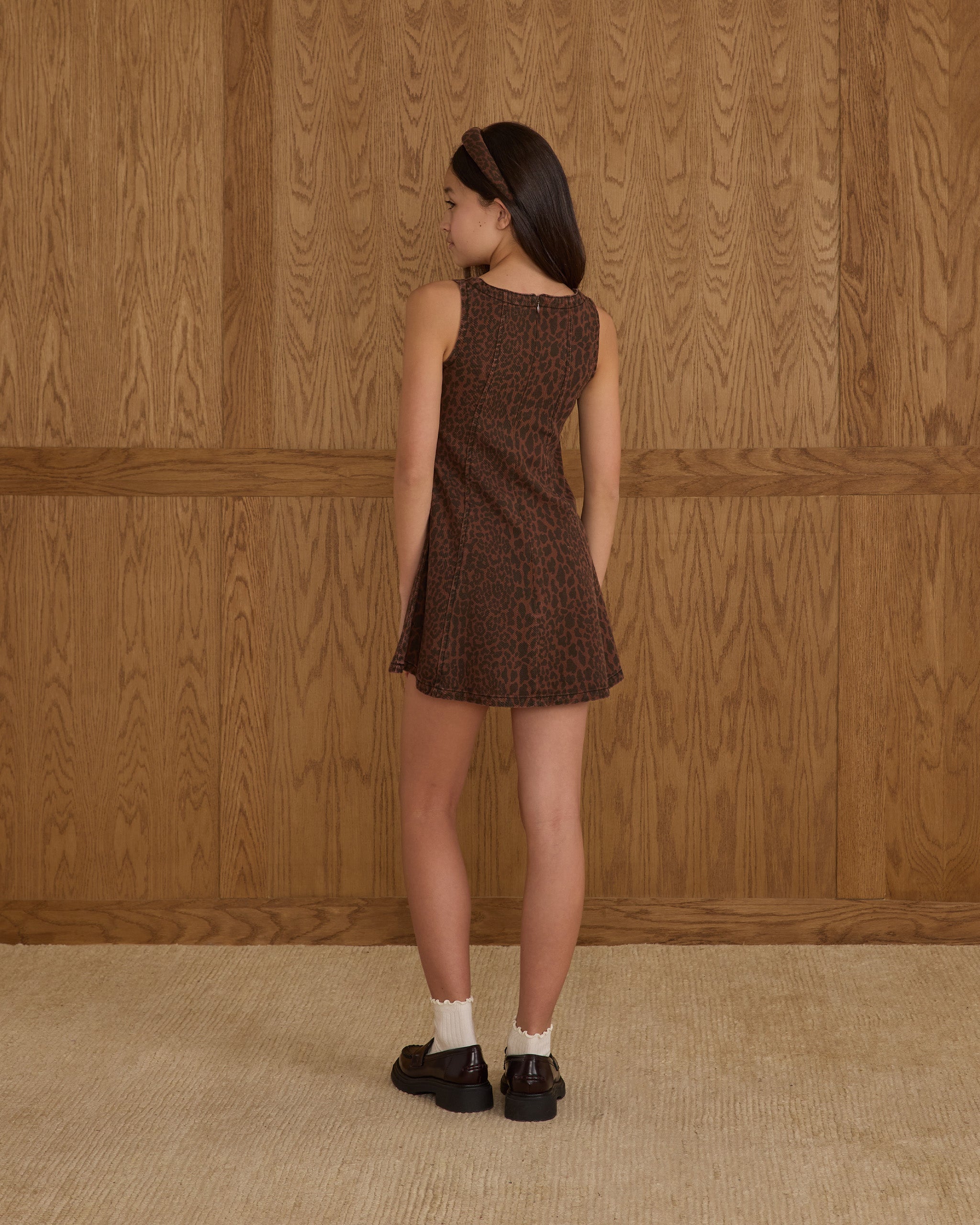 Rylee + Cru Teen Maeve Mini Dress - Leopard