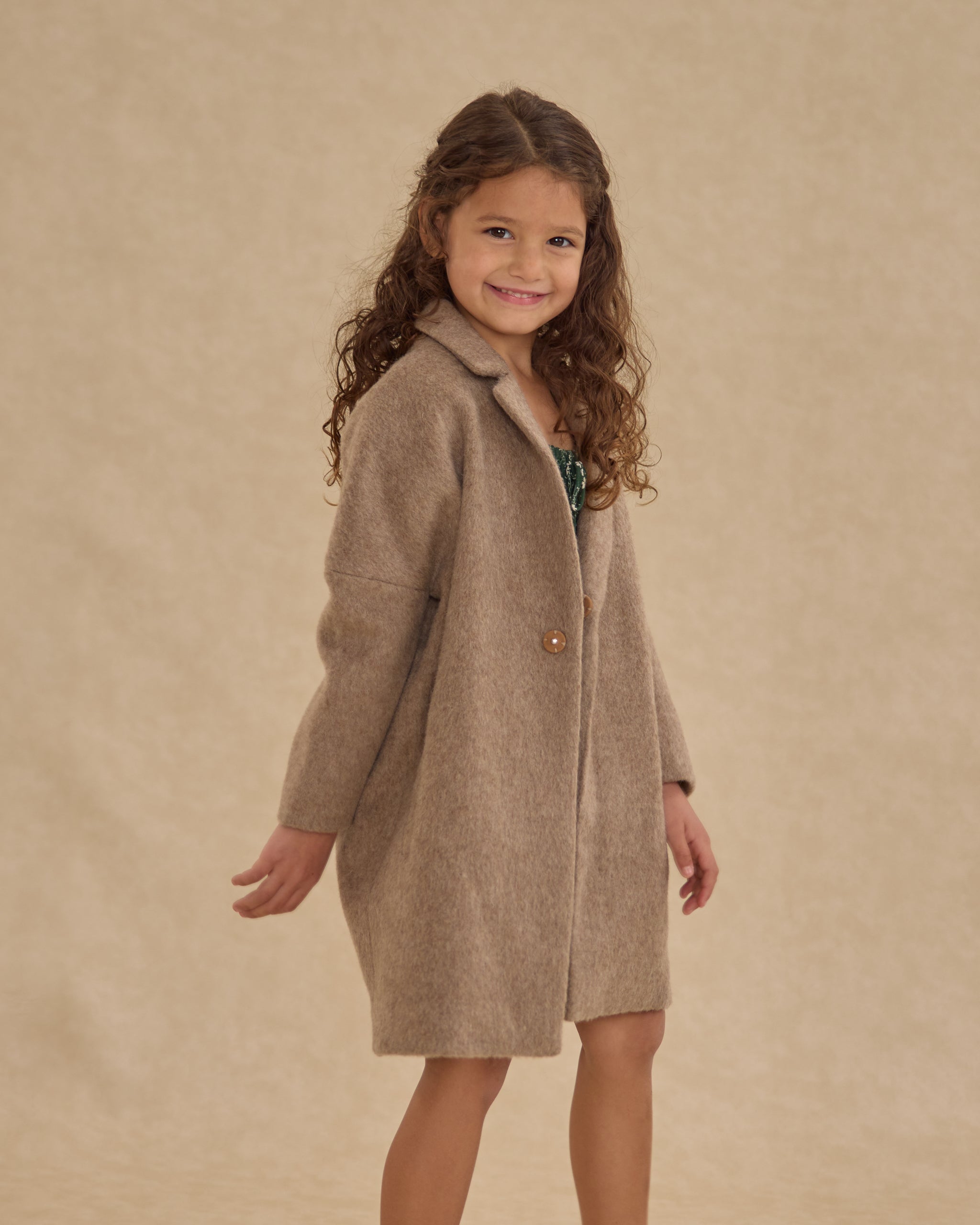Rylee + Cru Presley Longline Coat - Camel