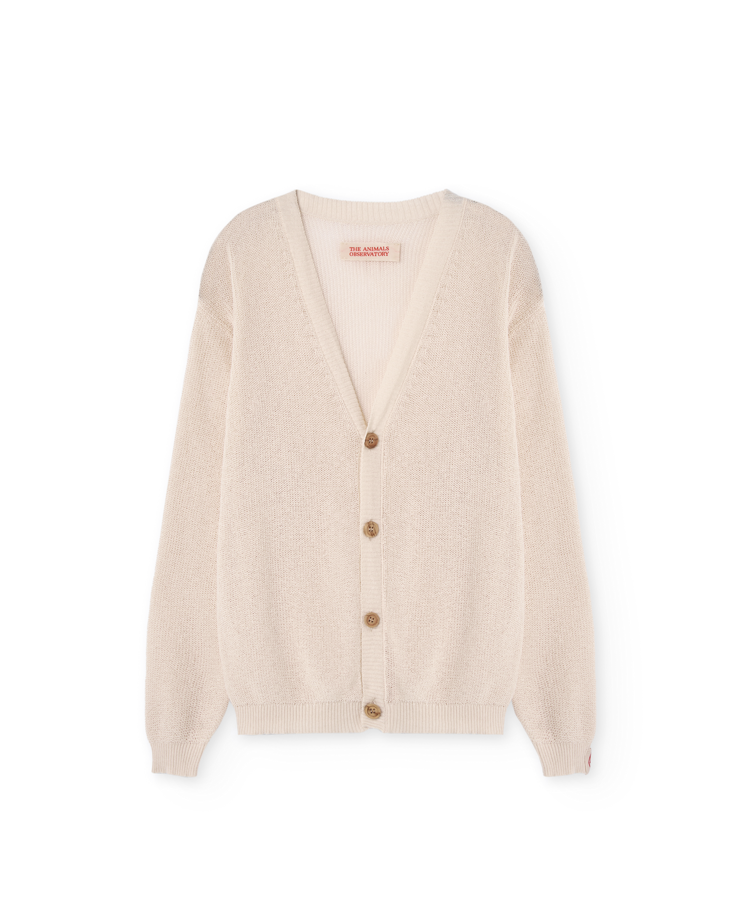 The Animals Observatory Racoon Kid Cardigan - Raw White
