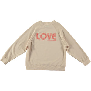 Tocoto Vintage Kid Revolution is Love Sweatshirt - Beige