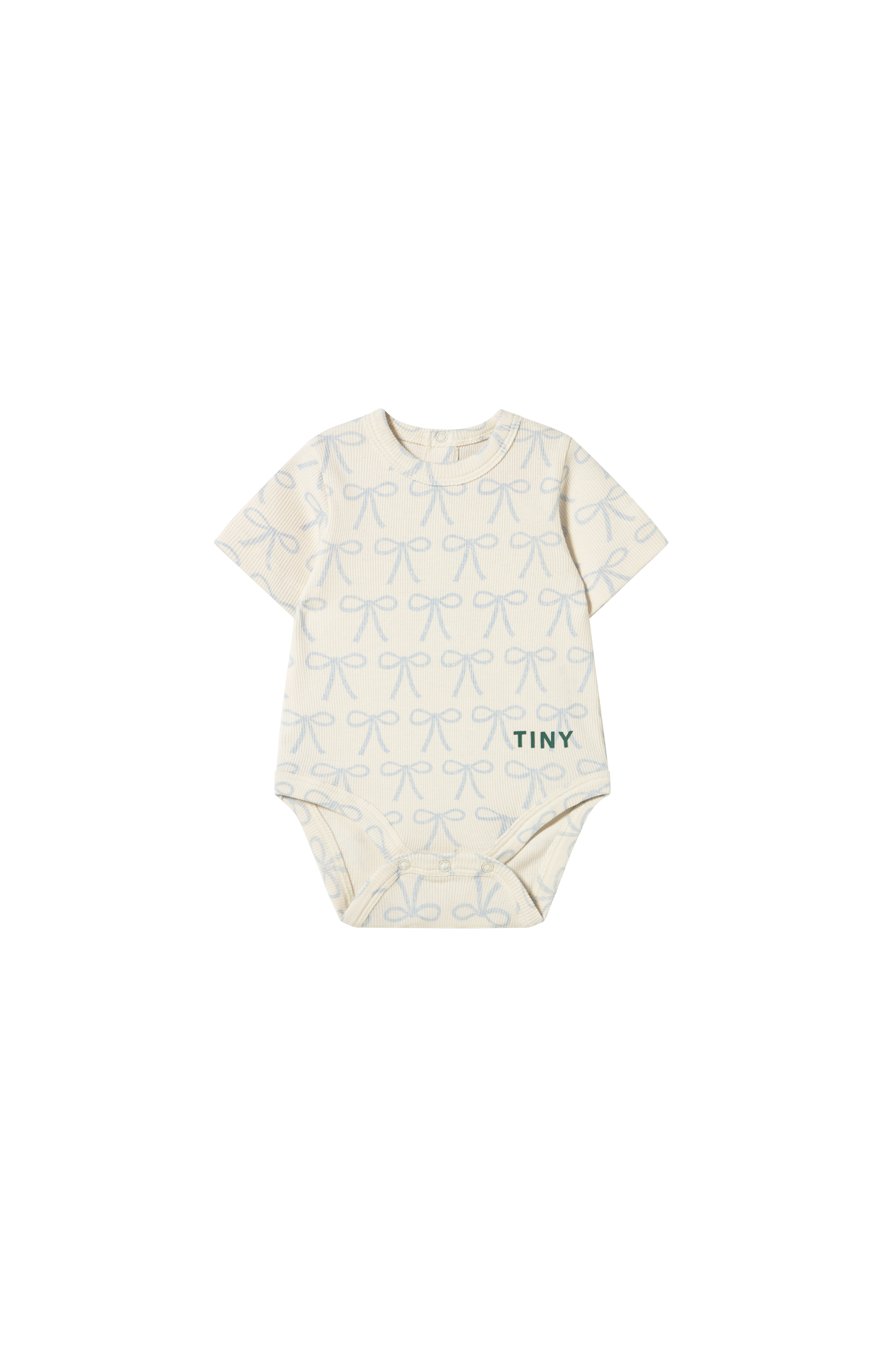 Tiny Cottons Bows Rib Body- Off White
