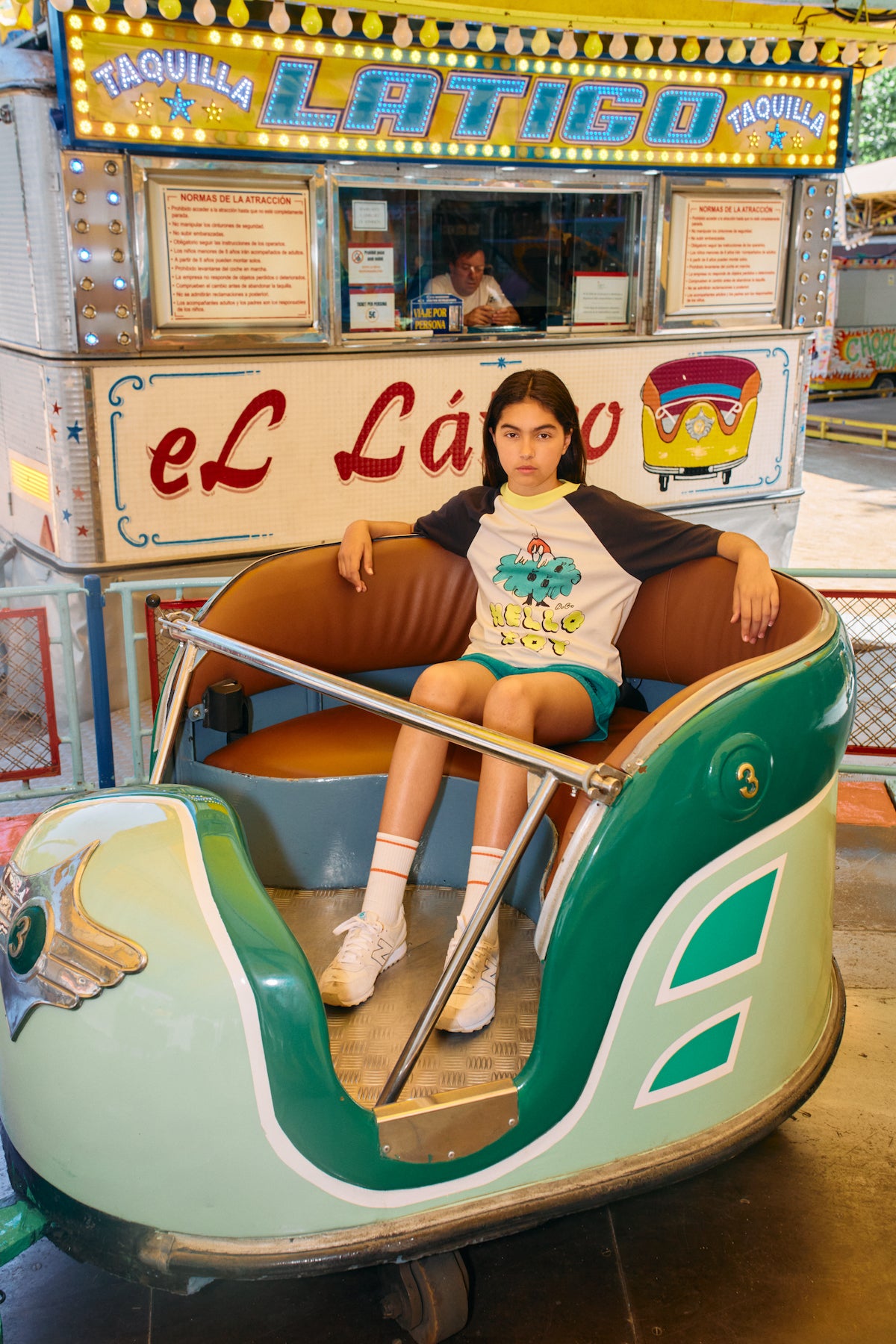 Bobo Choses Hello Joy Ranglan Sleeves T-Shirt  - Off White