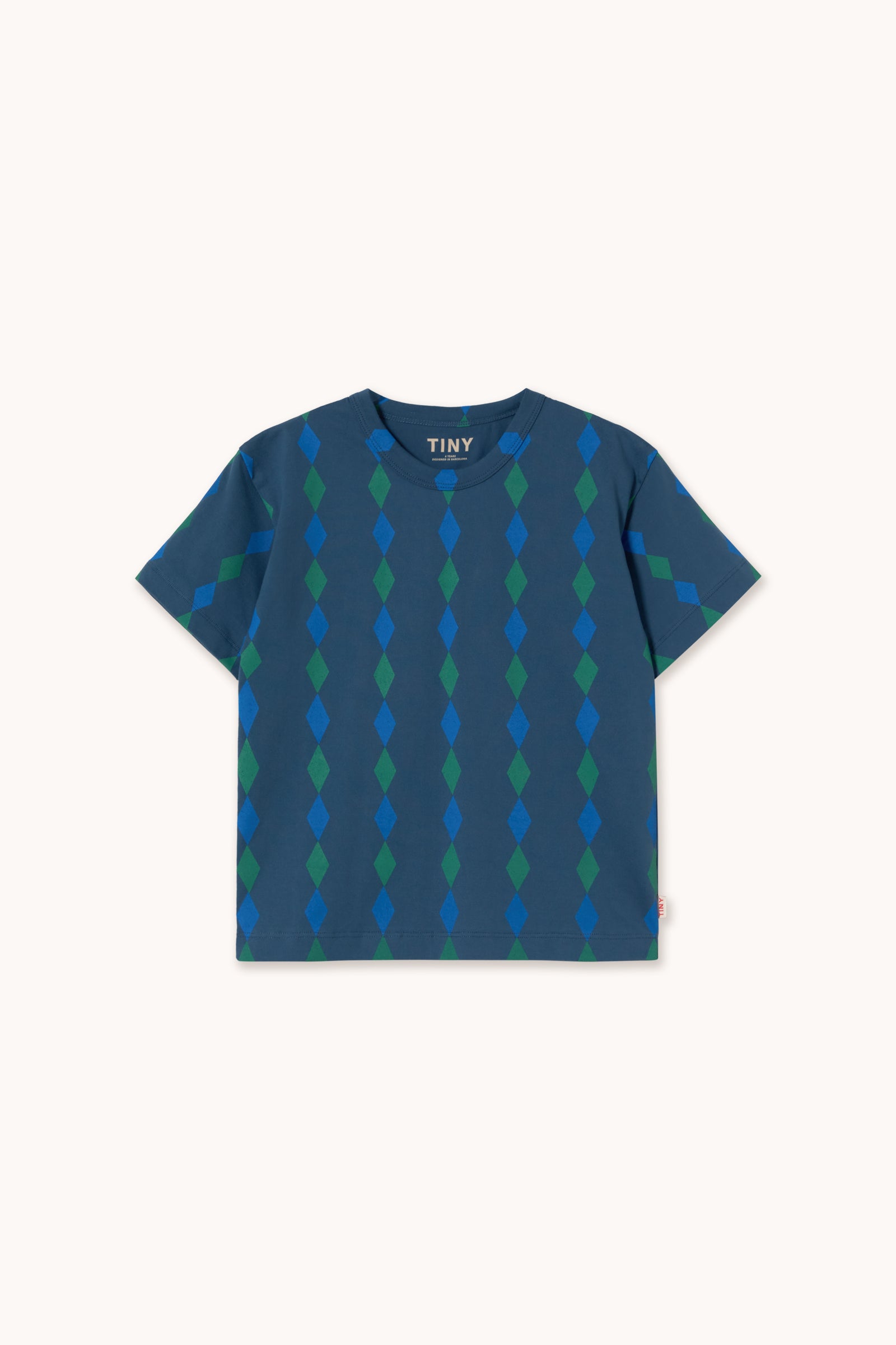 Tiny Cottons Diamonds Knitted Tee - Light Navy