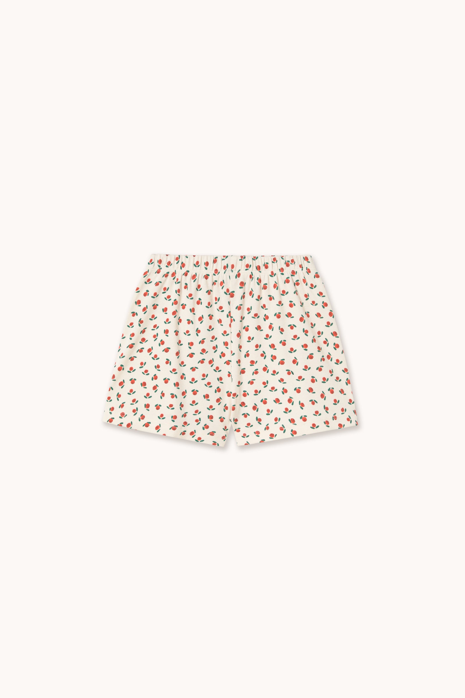 Tiny Cottons Tiny Roses Rib Short - Off-White
