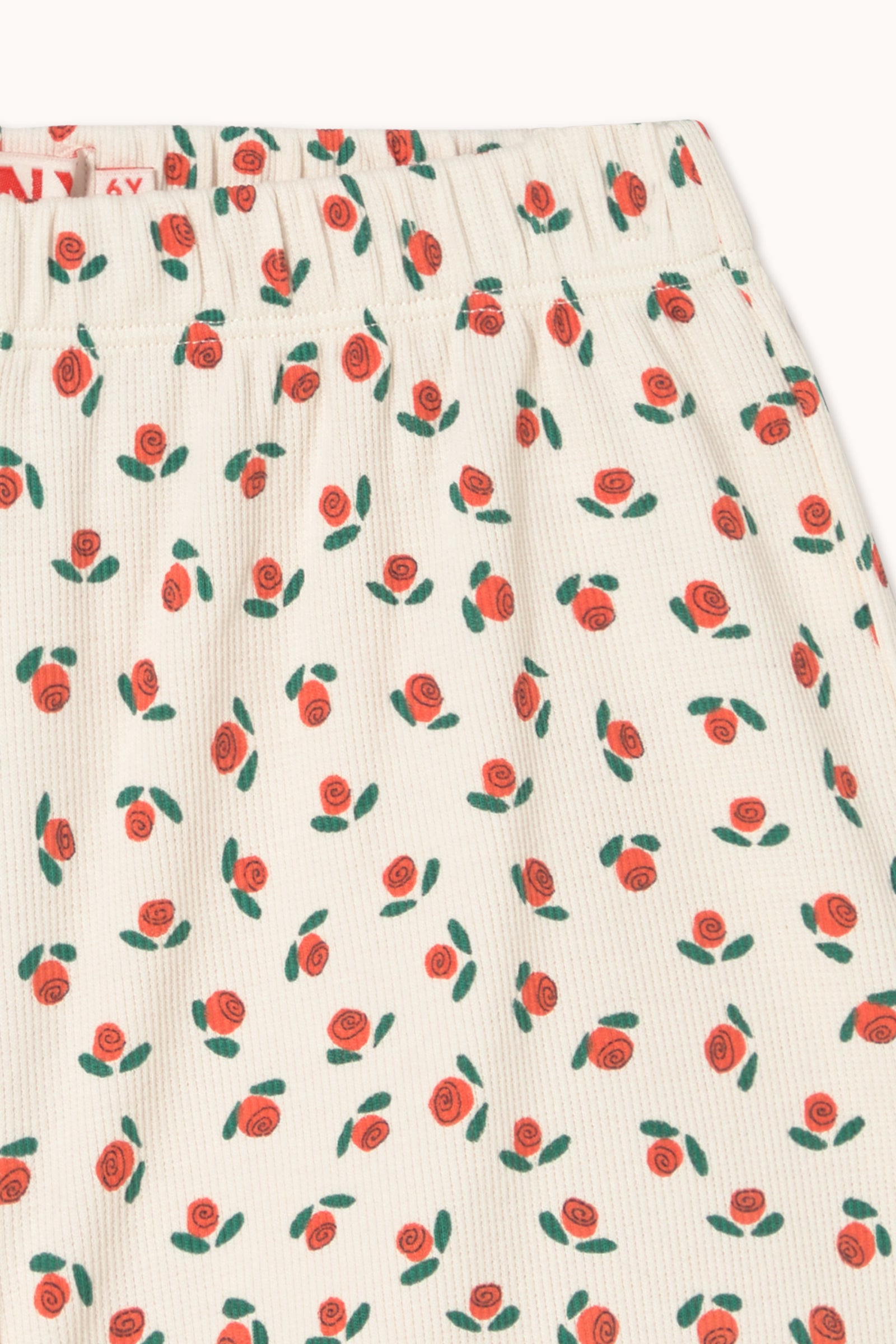 Tiny Cottons Tiny Roses Rib Short - Off-White