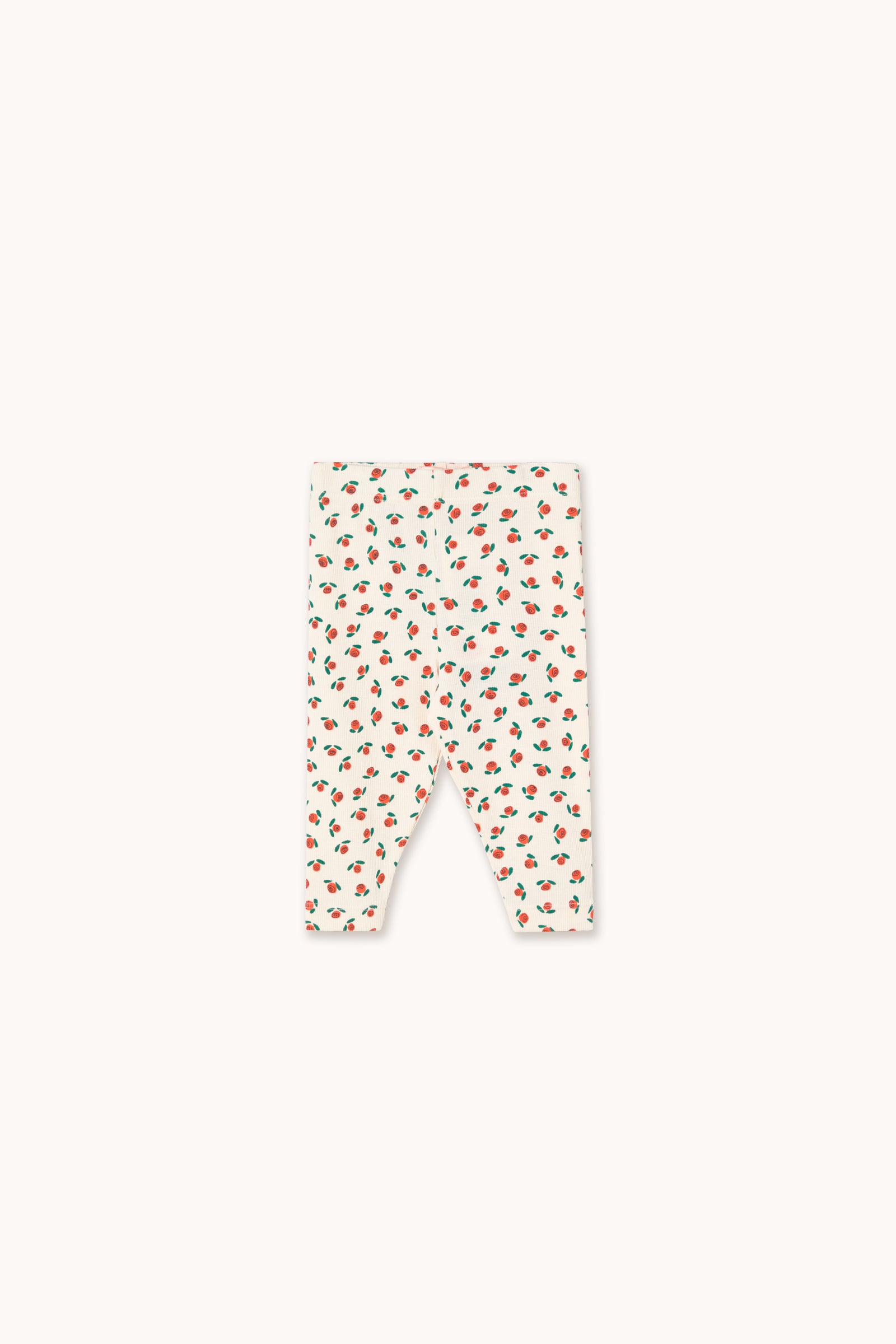 Tiny Cottons Tiny Roses Rib Baby Pant - Off-white