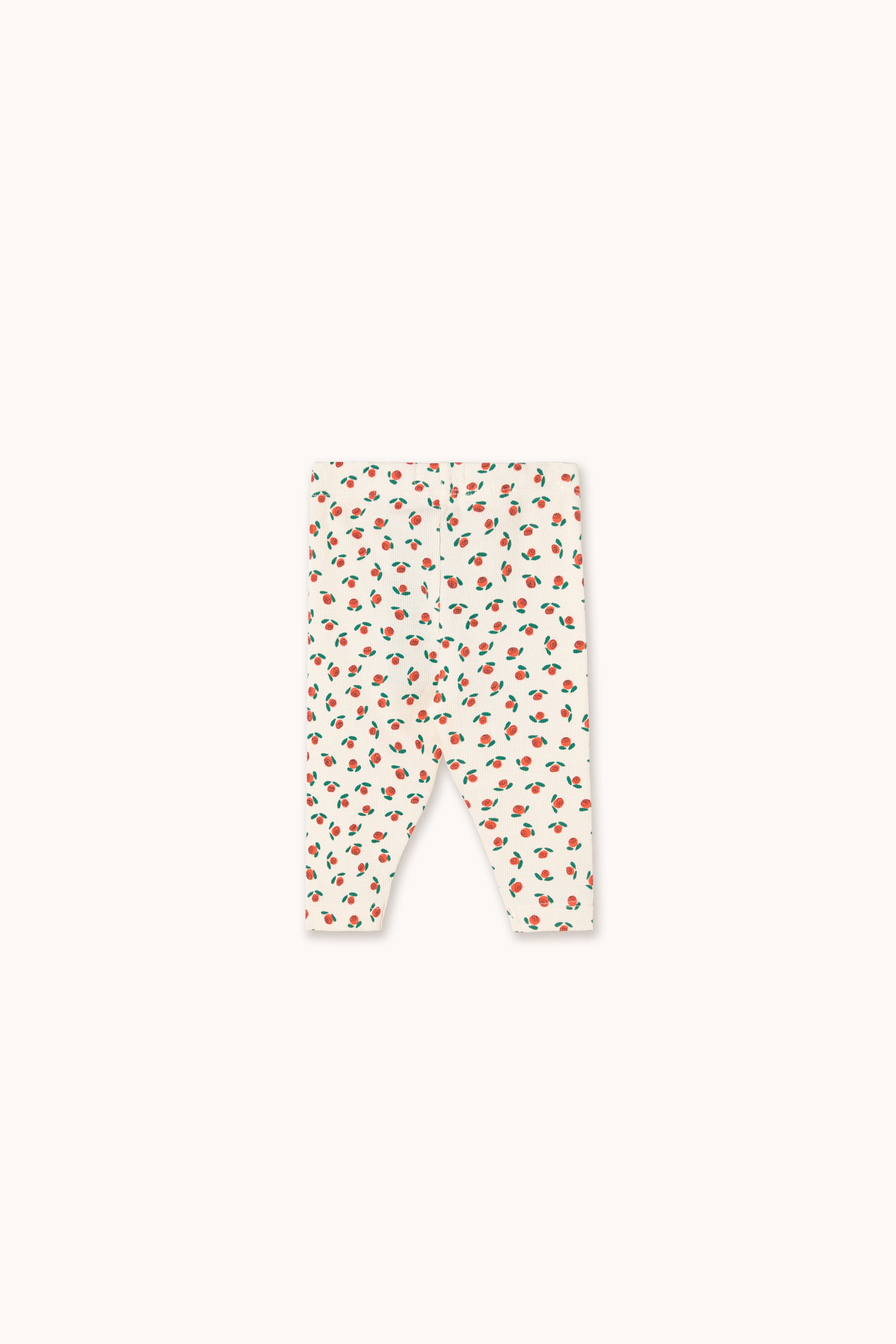 Tiny Cottons Tiny Roses Rib Baby Pant - Off-white