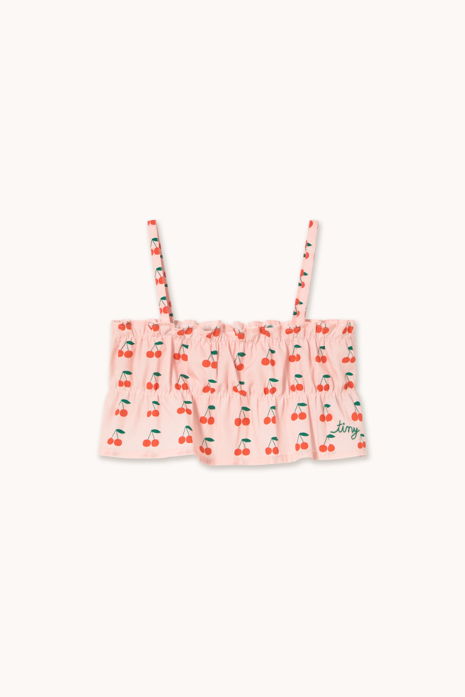 Tiny Cottons Cherries Top - Pastel Pink