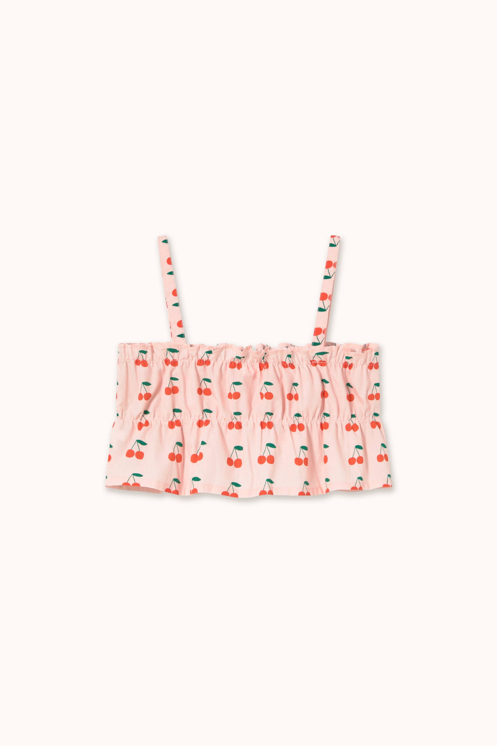 Tiny Cottons Cherries Top - Pastel Pink