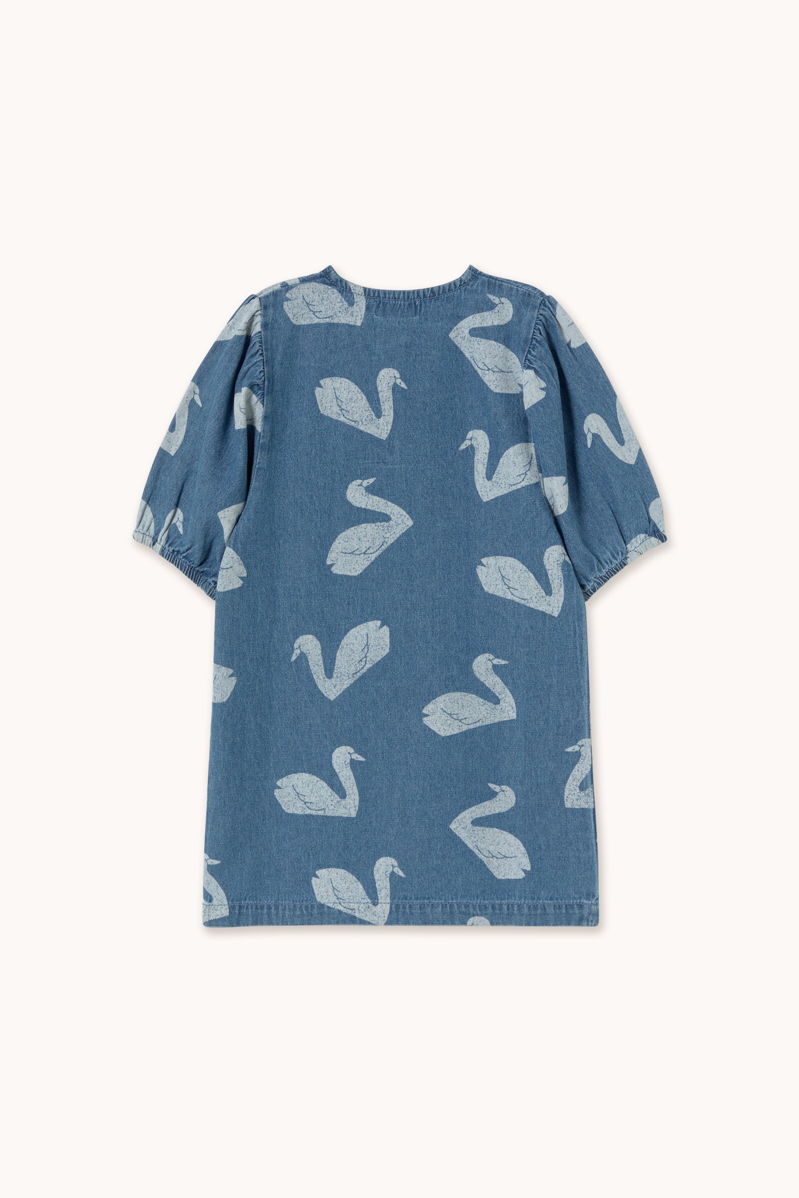 Tiny Cottons Big Swans Dress - Medium Wash Denim