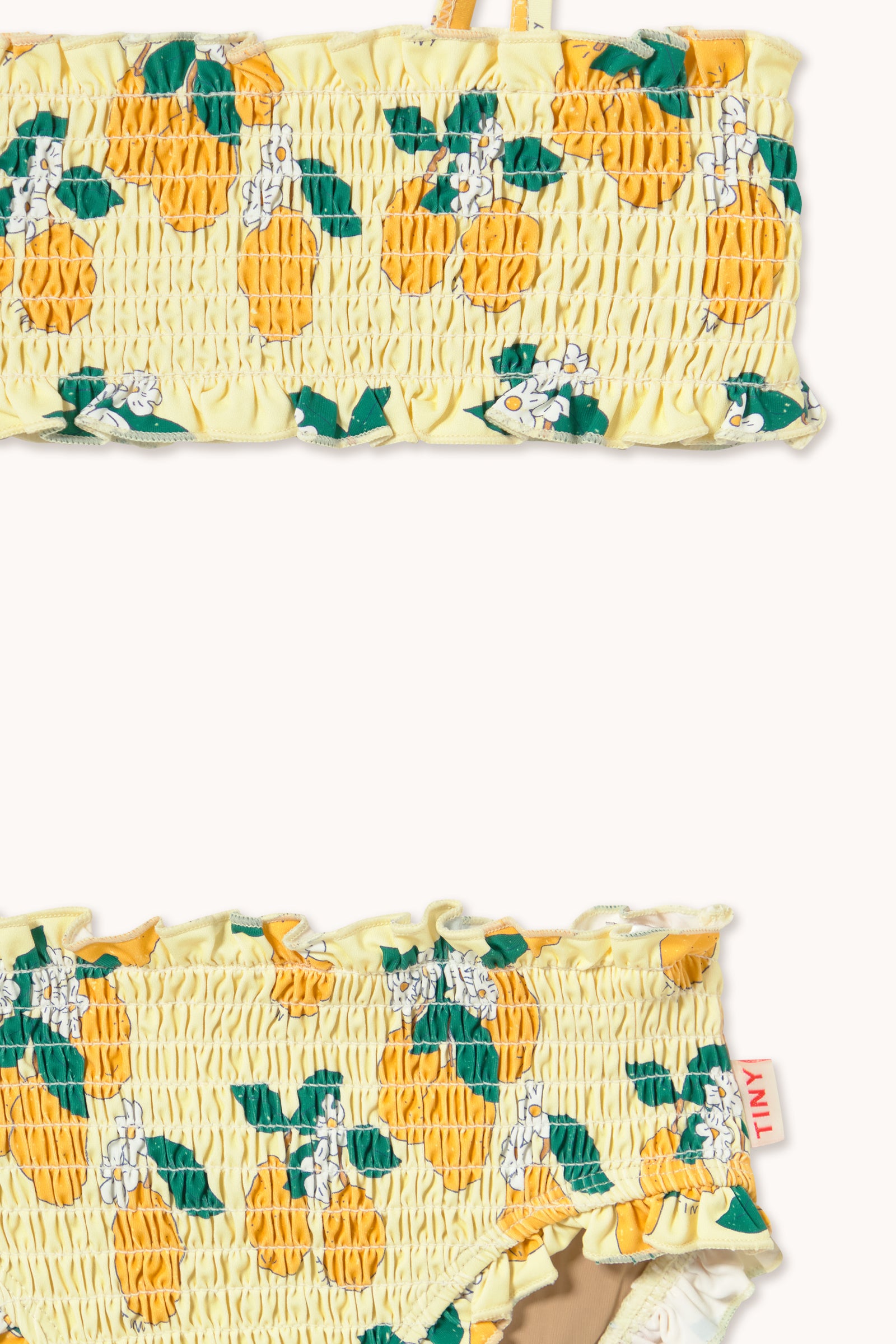 Tiny Cottons Oranges Smock Swim Set - Pastel Yellow