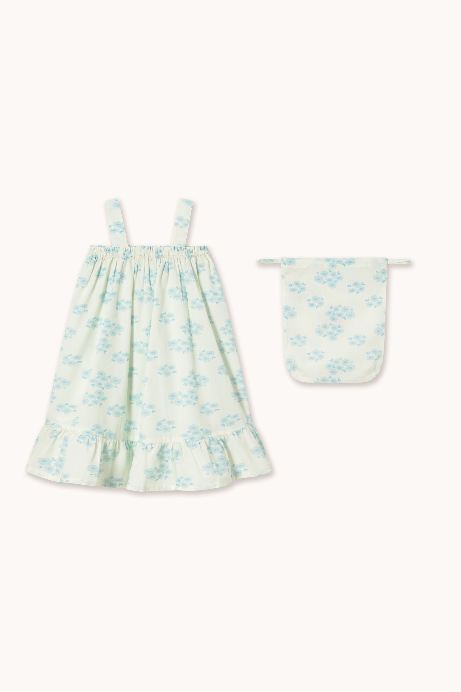 Tiny Cottons Blossoms Nightgown Dress - Off-White