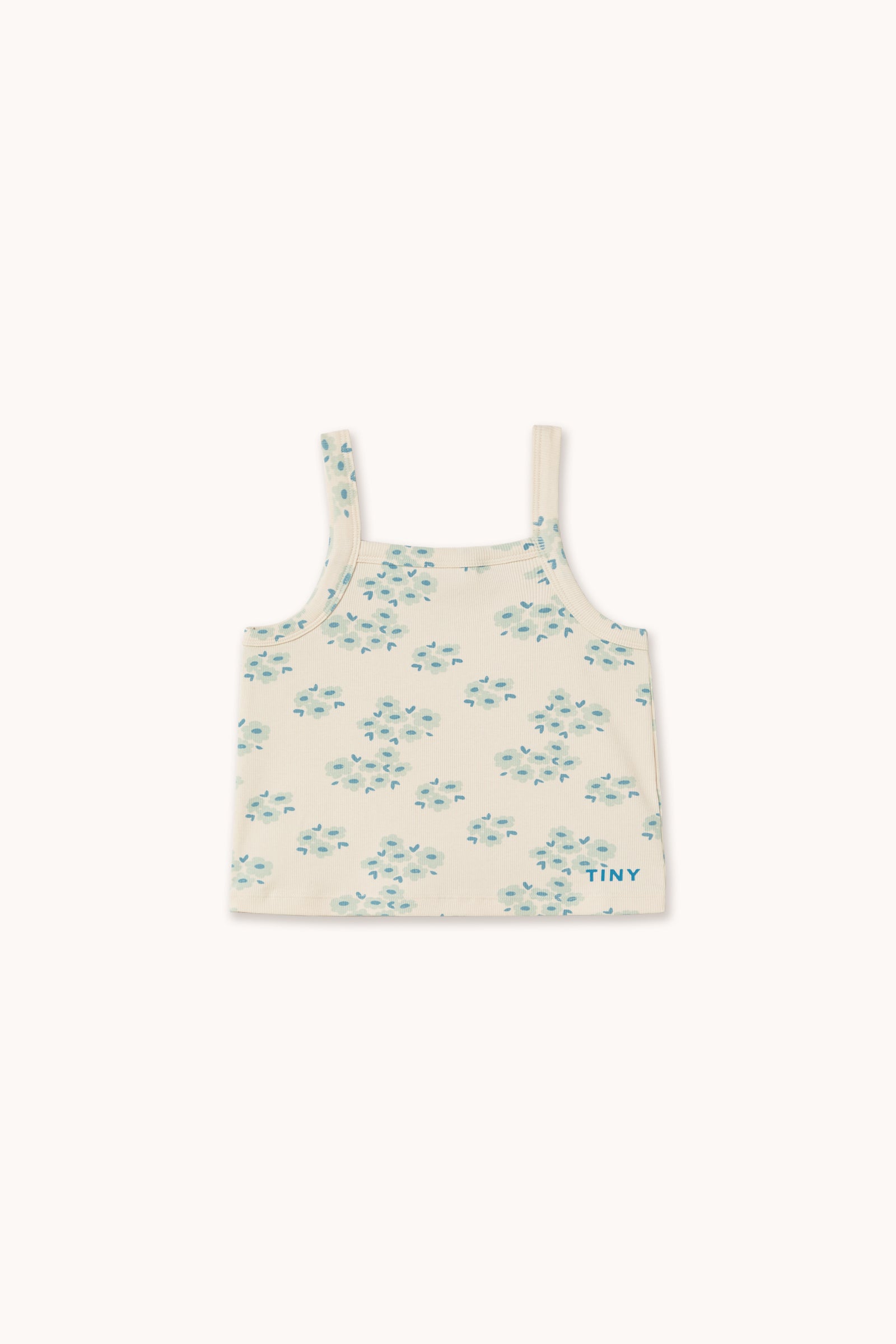 Tiny Cottons Blossoms Strap Top - Off-White
