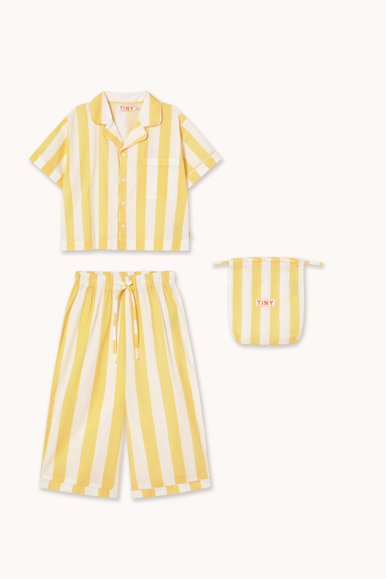 Tiny Cottons Yellow Stripes Set - Dusty Yellow