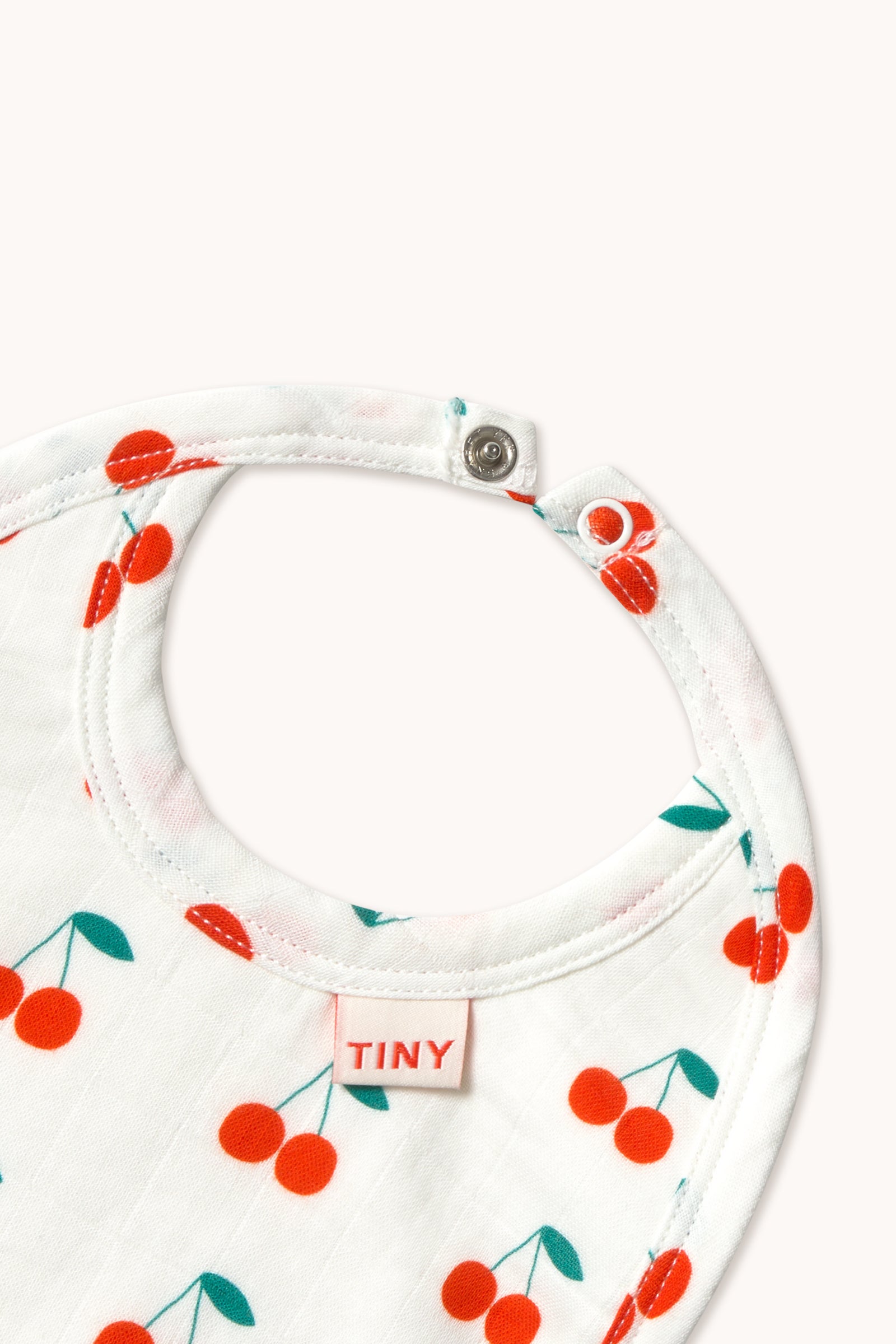 Tiny Cottons Cherries Bib - Off-white