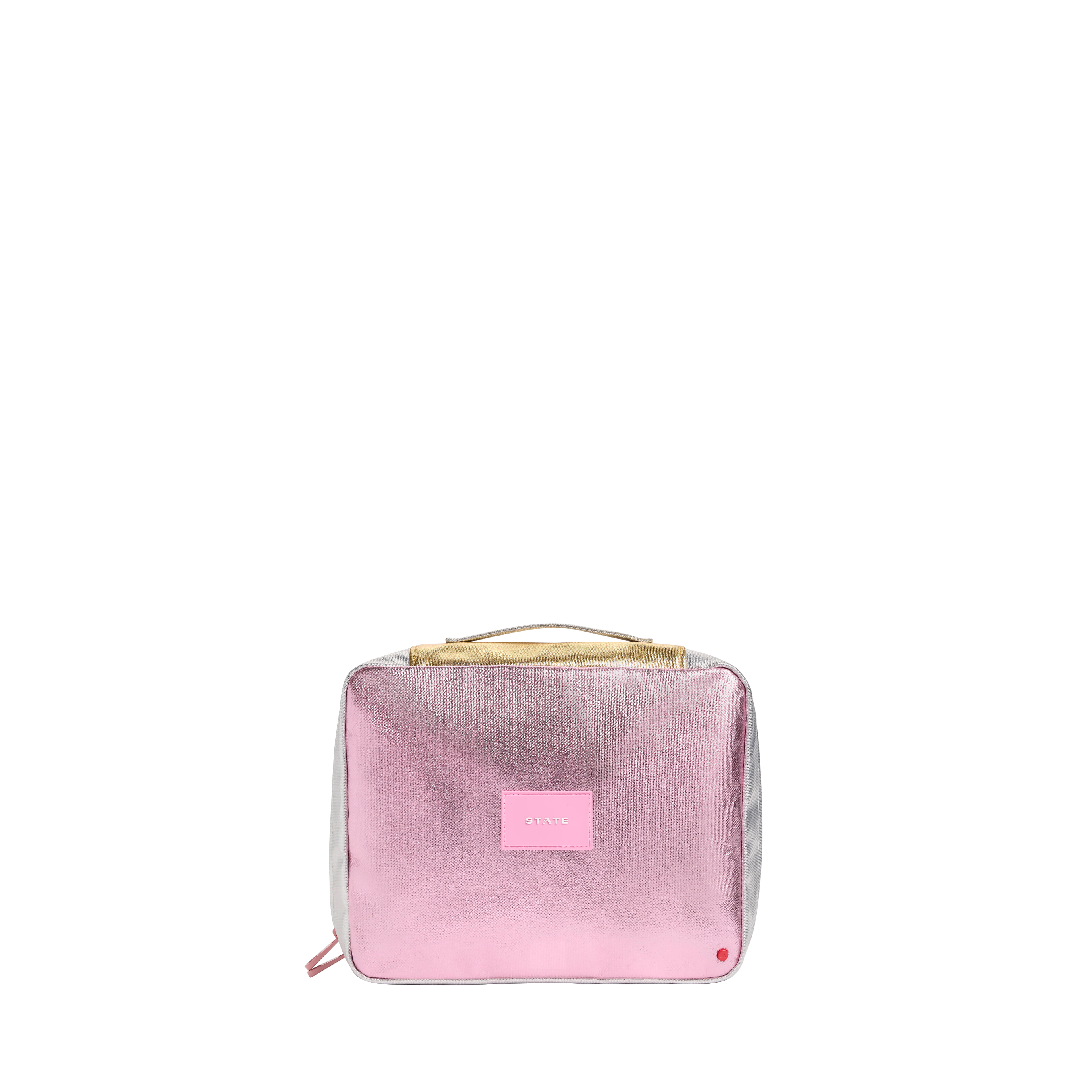 State Bags Bensen Toiletry Kit - Pink/Silver