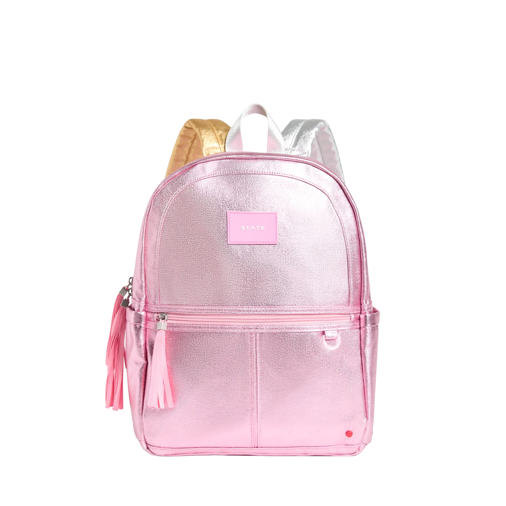 State Bags Kane Kids Backpack - Metallic Pink / Silver