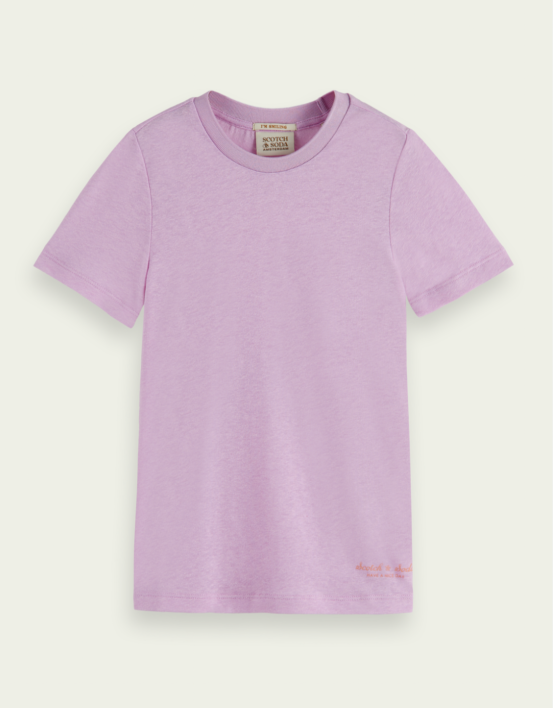 Scotch & Soda Girls Linen-Blend T-Shirt - Orchid
