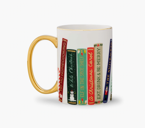 Rifle Paper Co. Festive Book Club Porcelain Mug