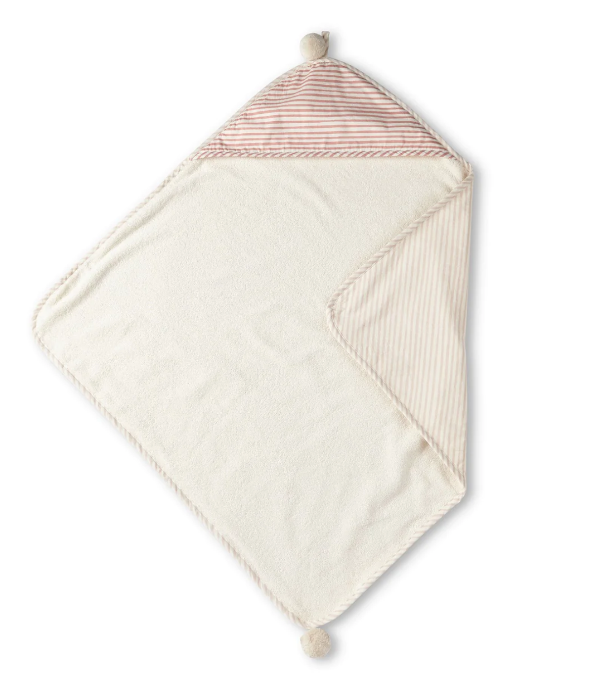 Petit Pehr Striped Hooded Towel - Stripes Away Petal