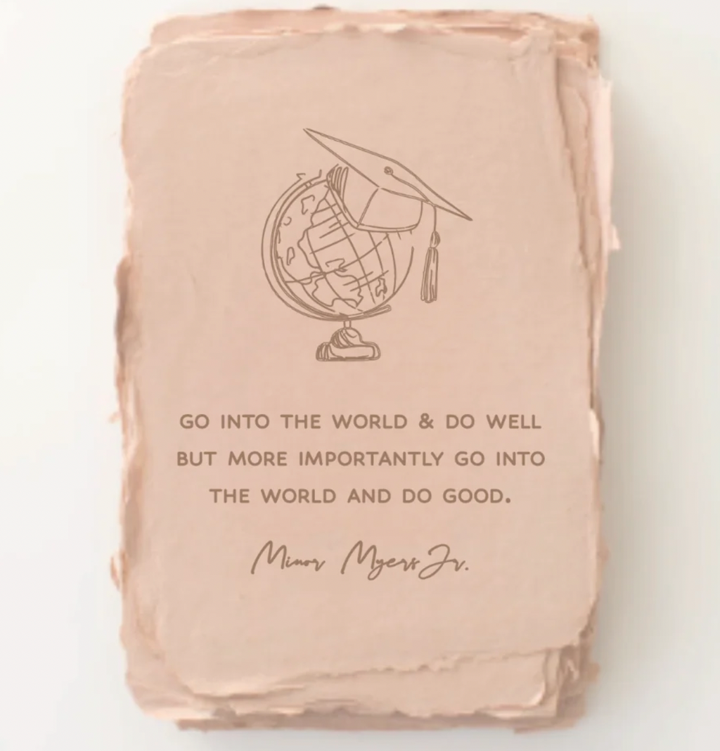 Paper Baristas Graduation Greeting Card- Go Into the World & Do Good