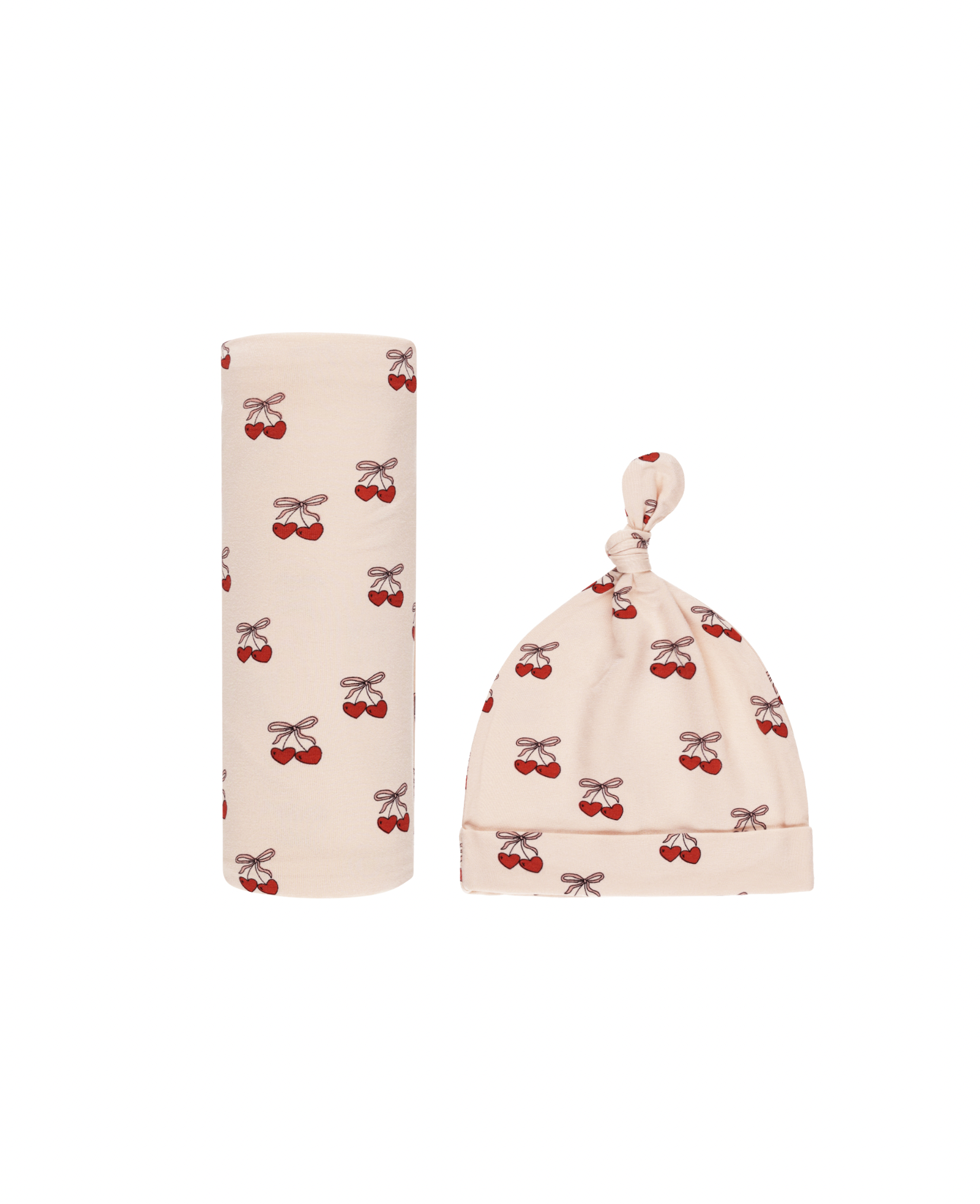 Quincy Mae Bamboo Swaddle & Knotted Hat - Mon Amour